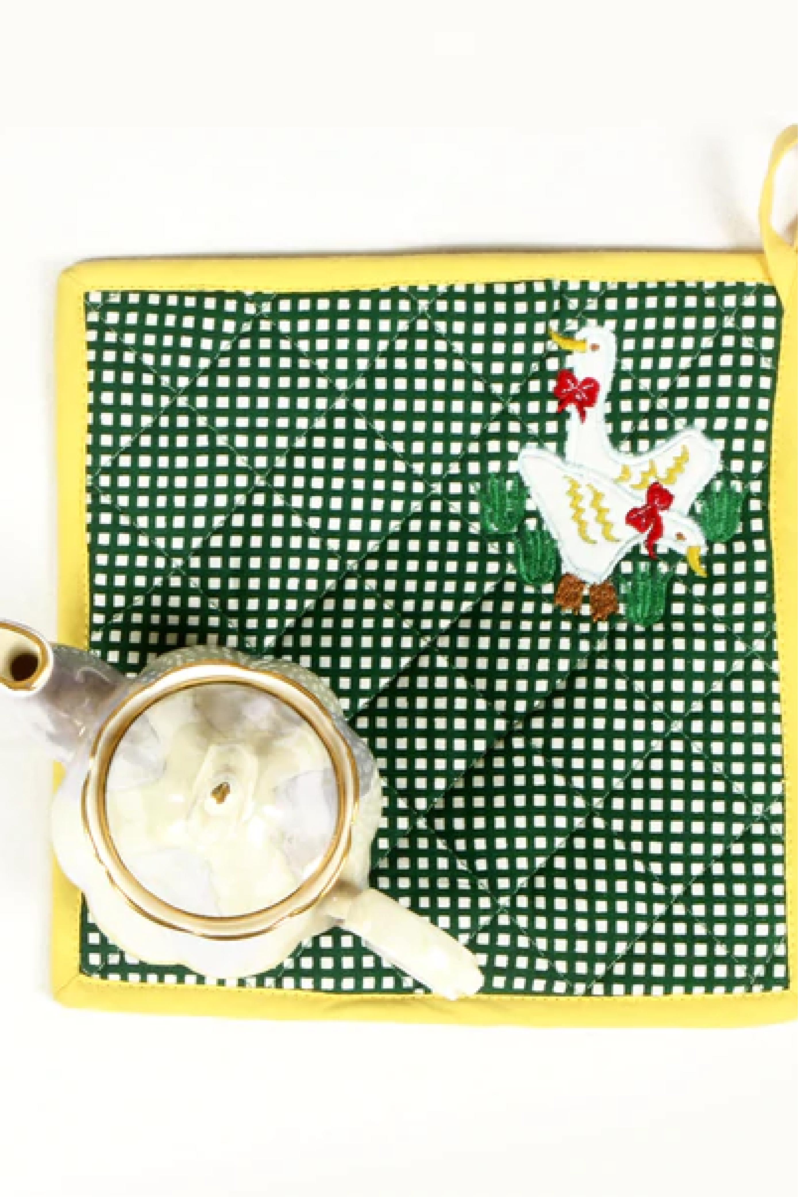 Duck Embroidered - Pot Holder