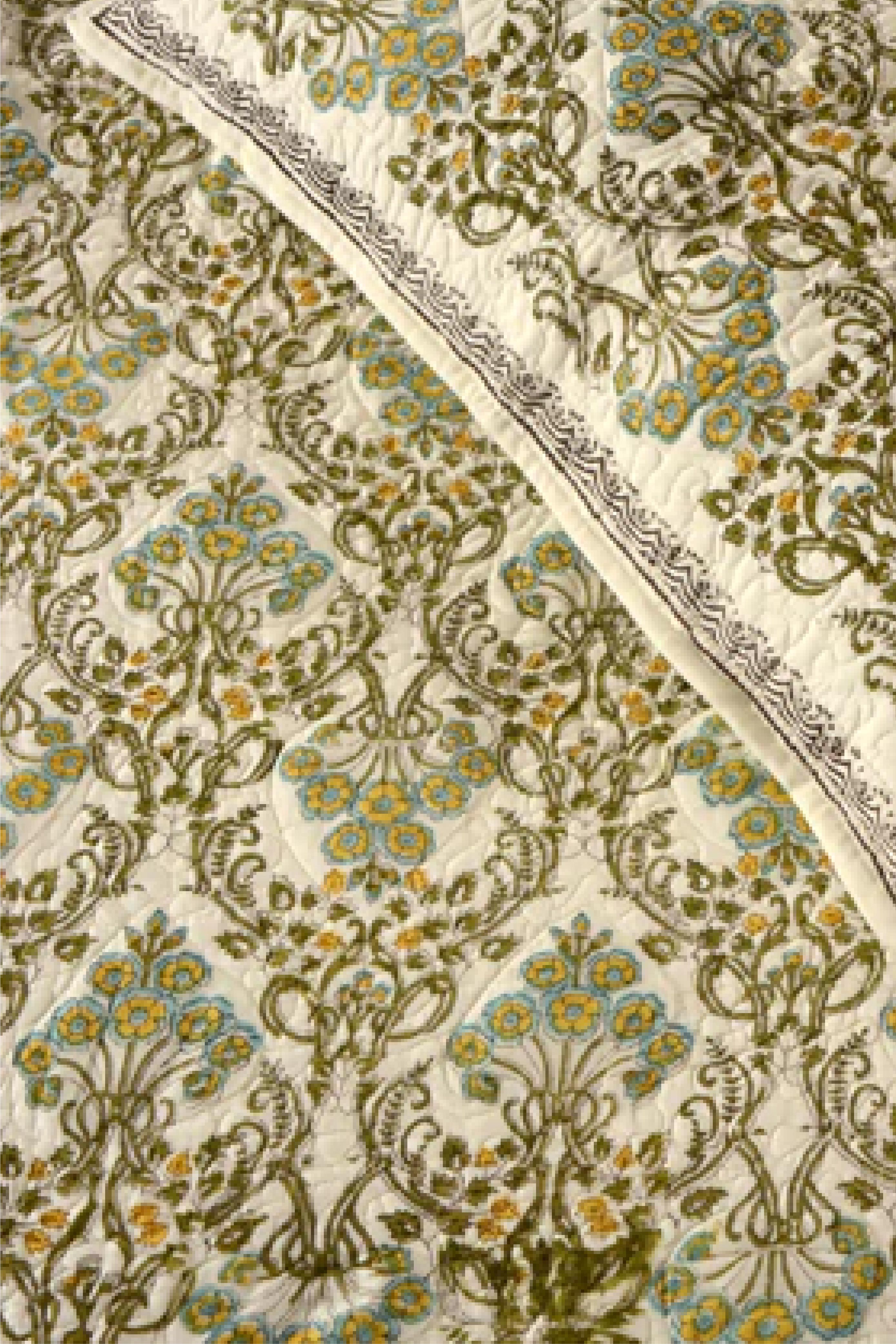 Green Garden - Quilted Bedcover