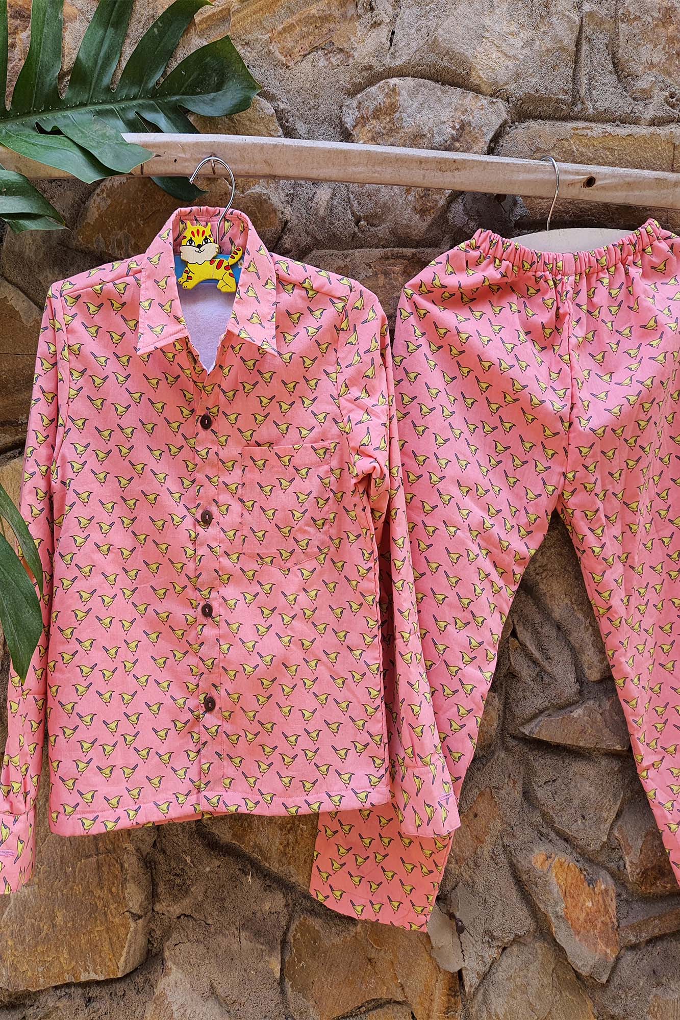 Kids Yellow Bird Winter Night Suit