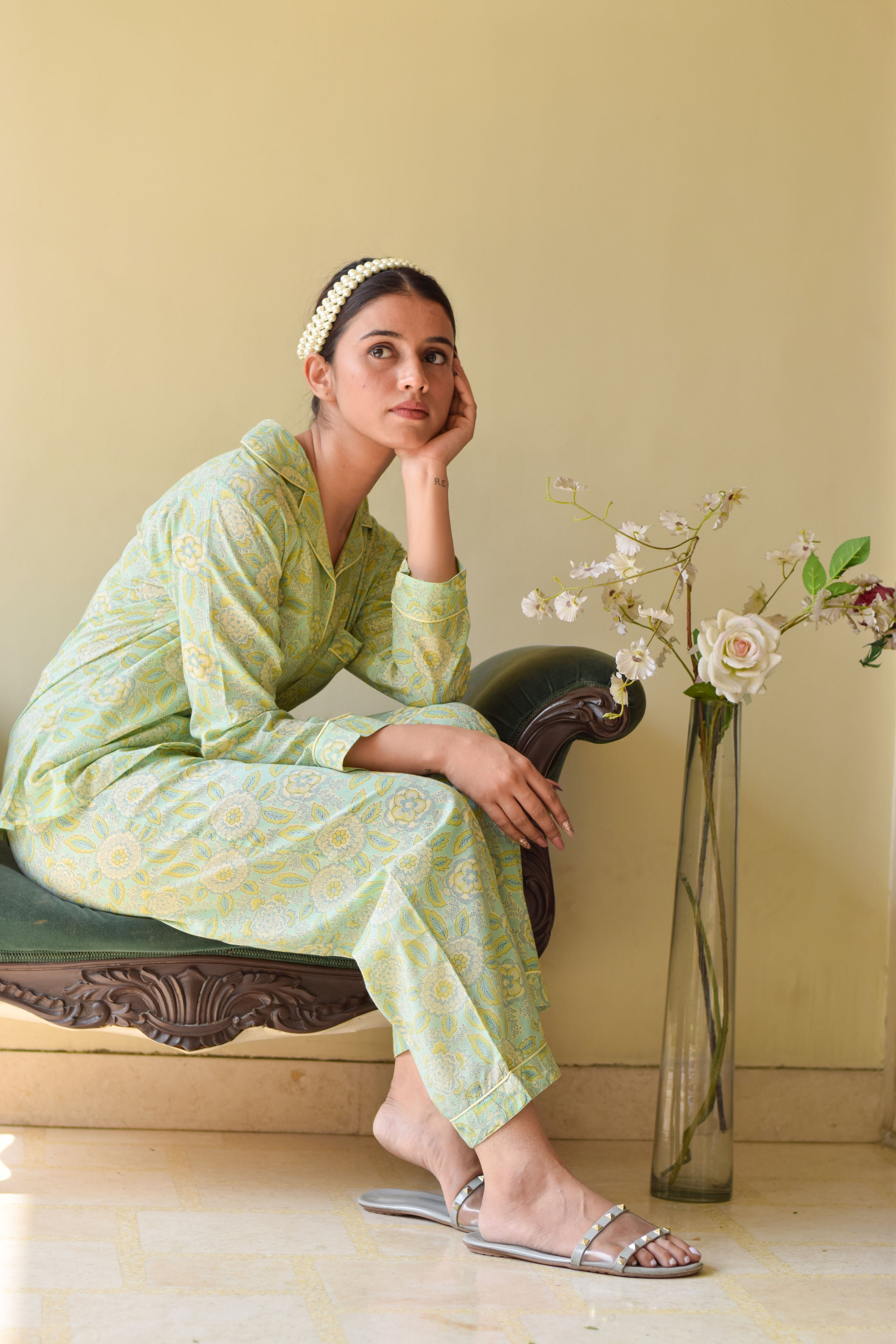 PJ Set Women Set of 2 Bells Of Ireland