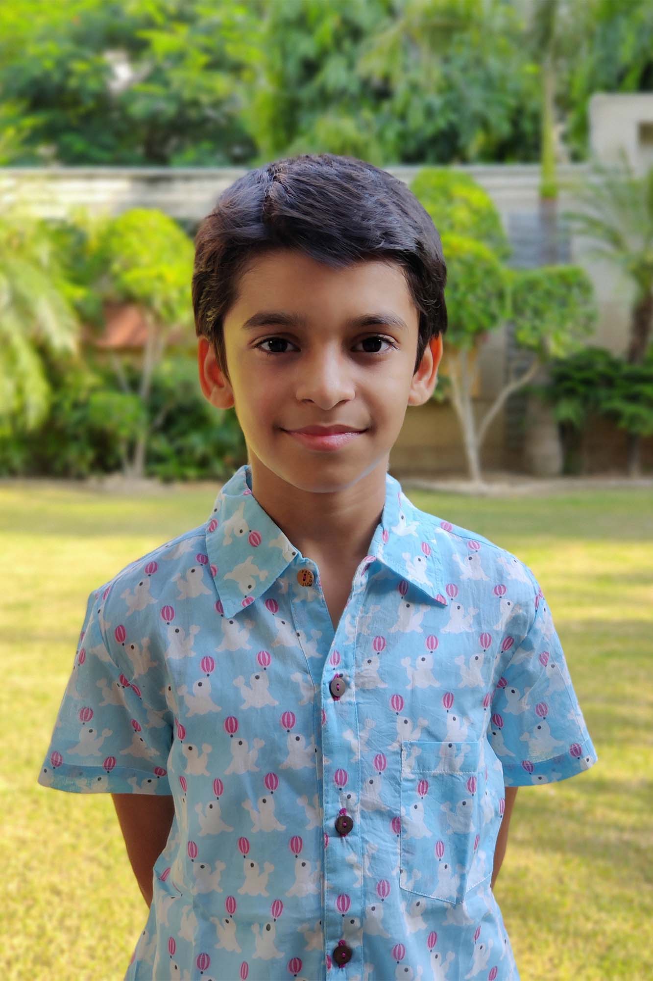 Boy Dolphin Blue Shirt