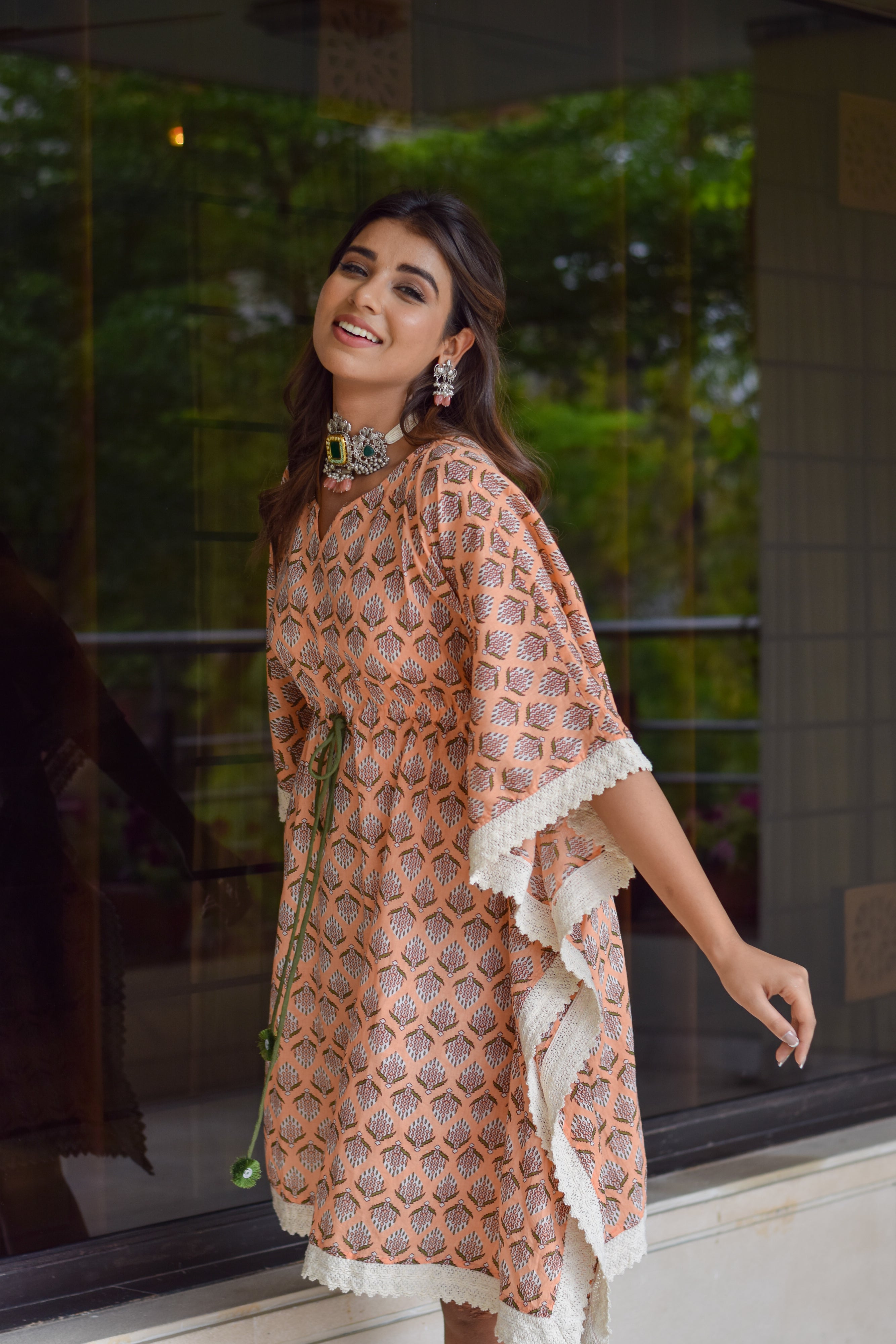 Kaftan Short Women Tropical Island