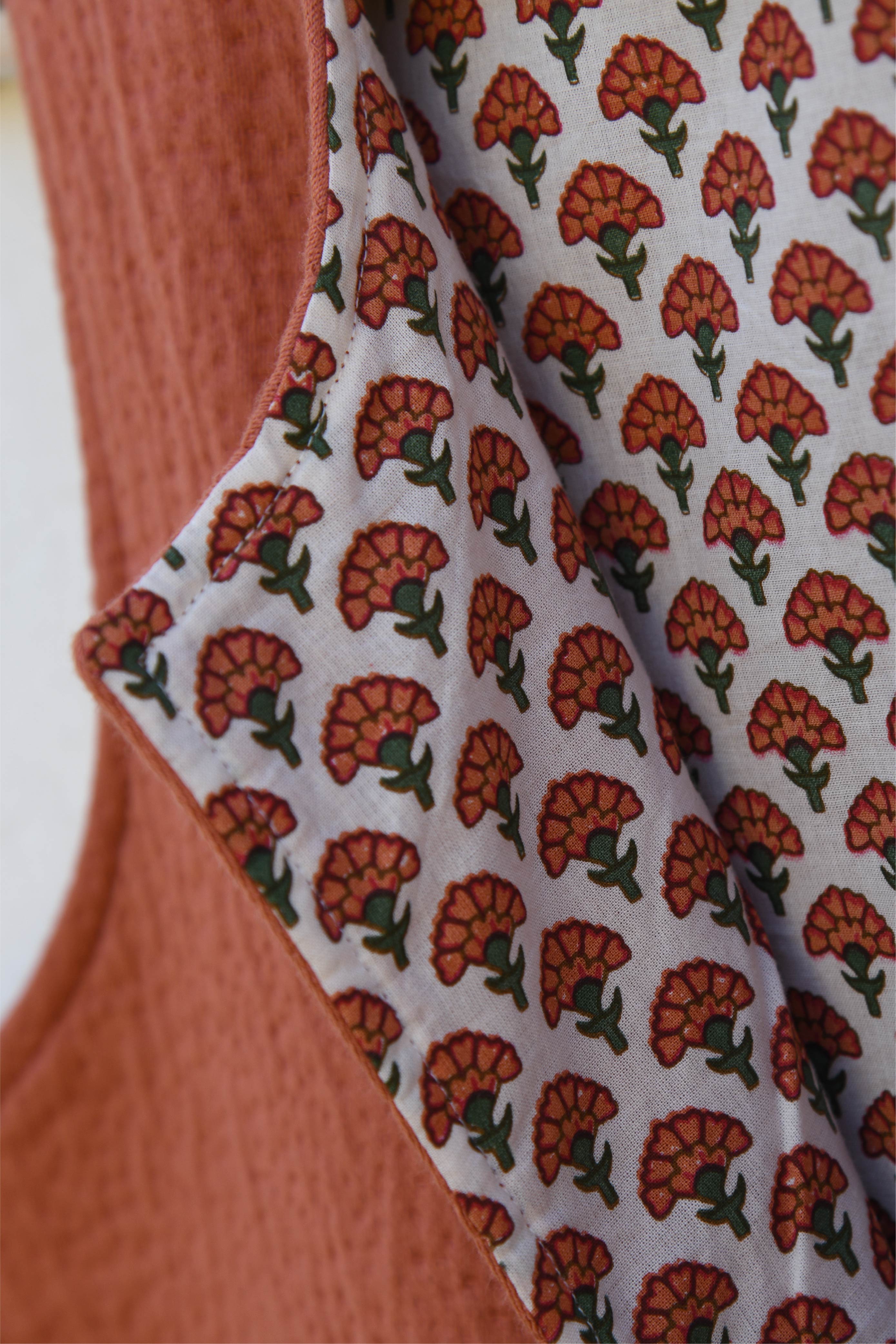 Women Rust Long Jacket