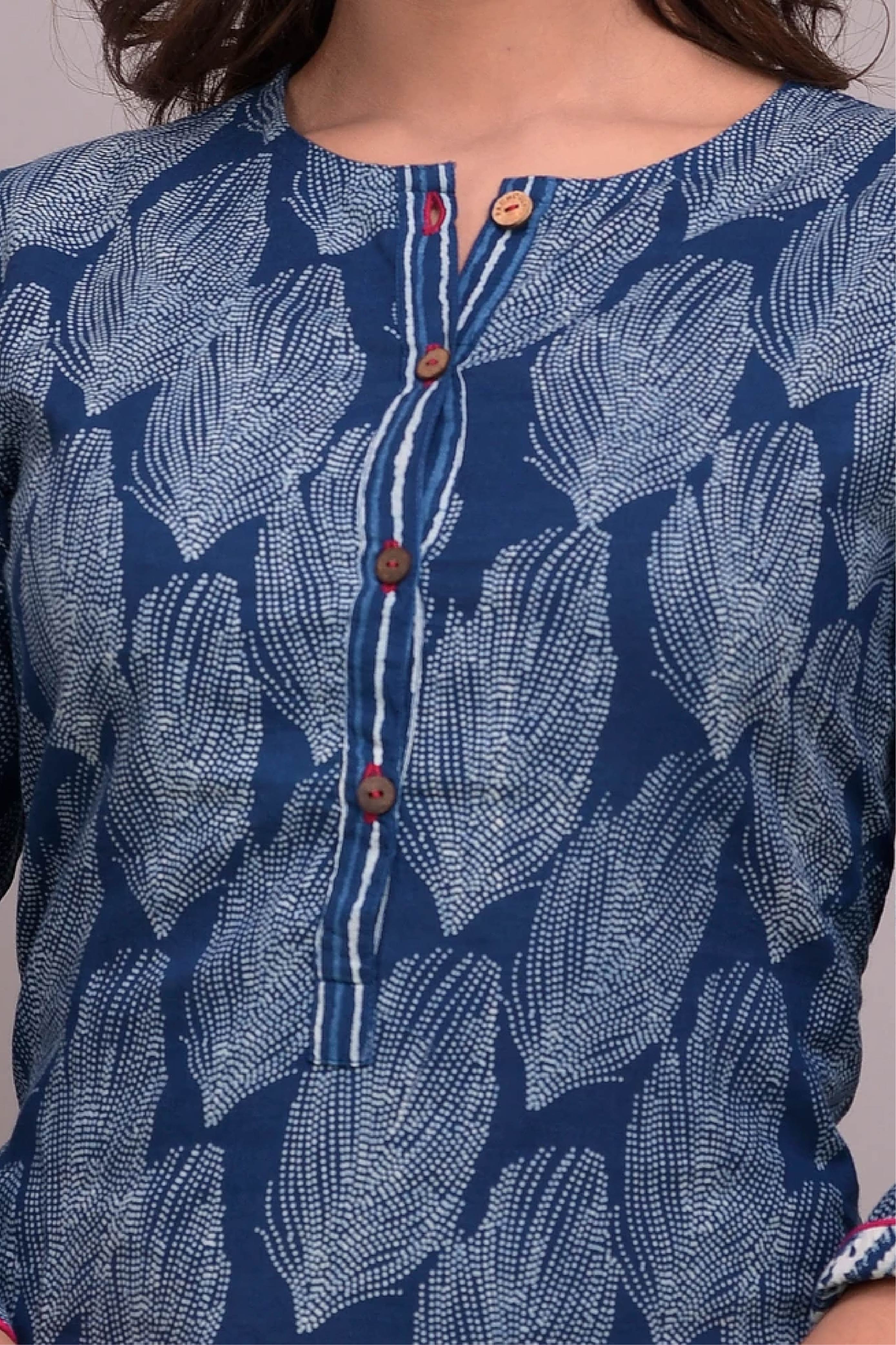 Kurta Set Women Set of 2 Indigo Blue