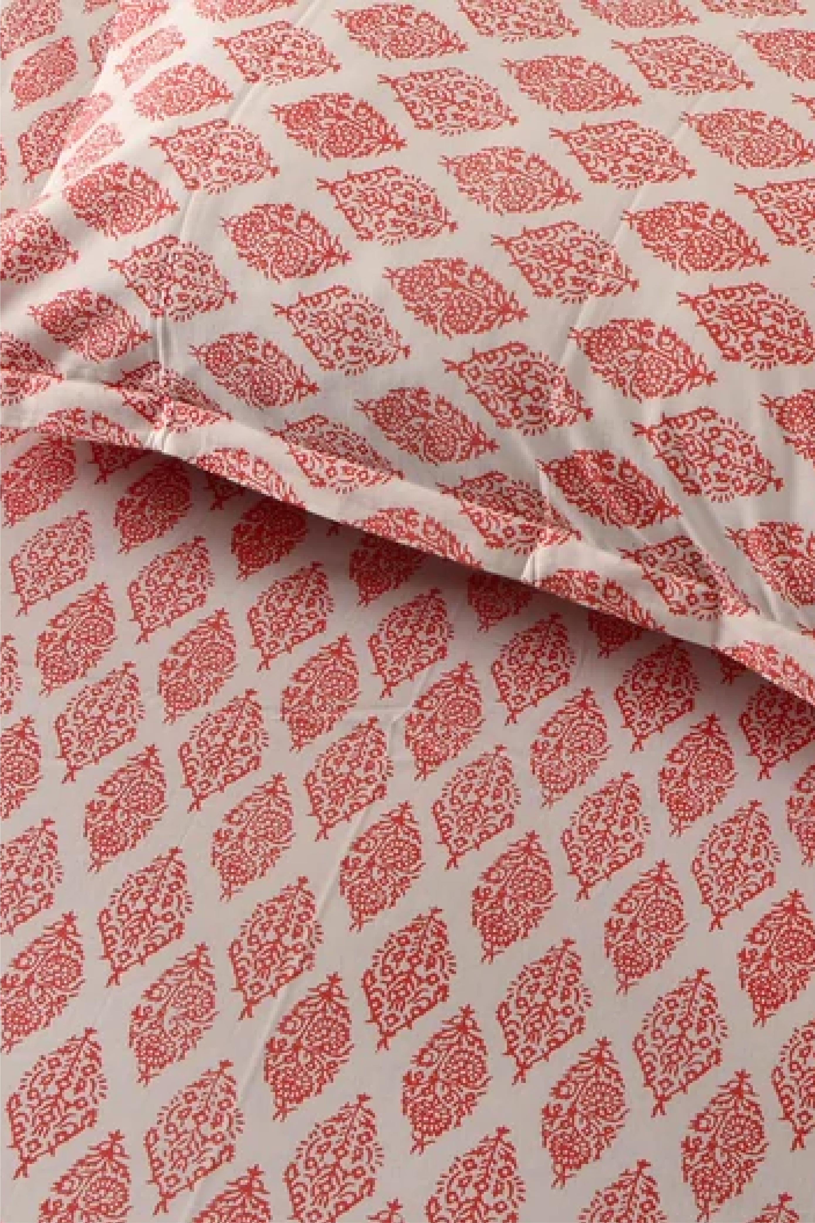 Block Buti Peach - Bed Sheet