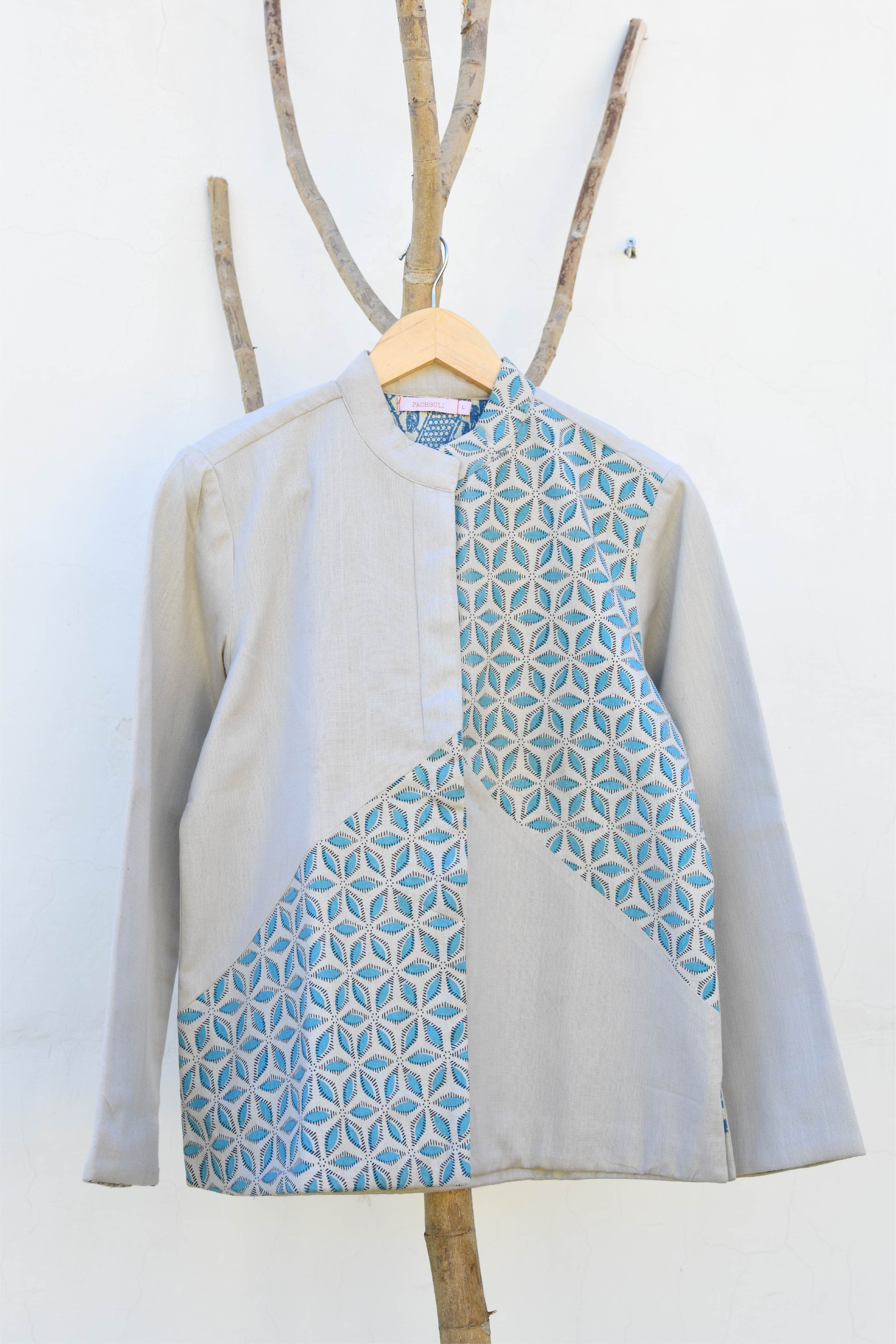 Women Half Print Jacket