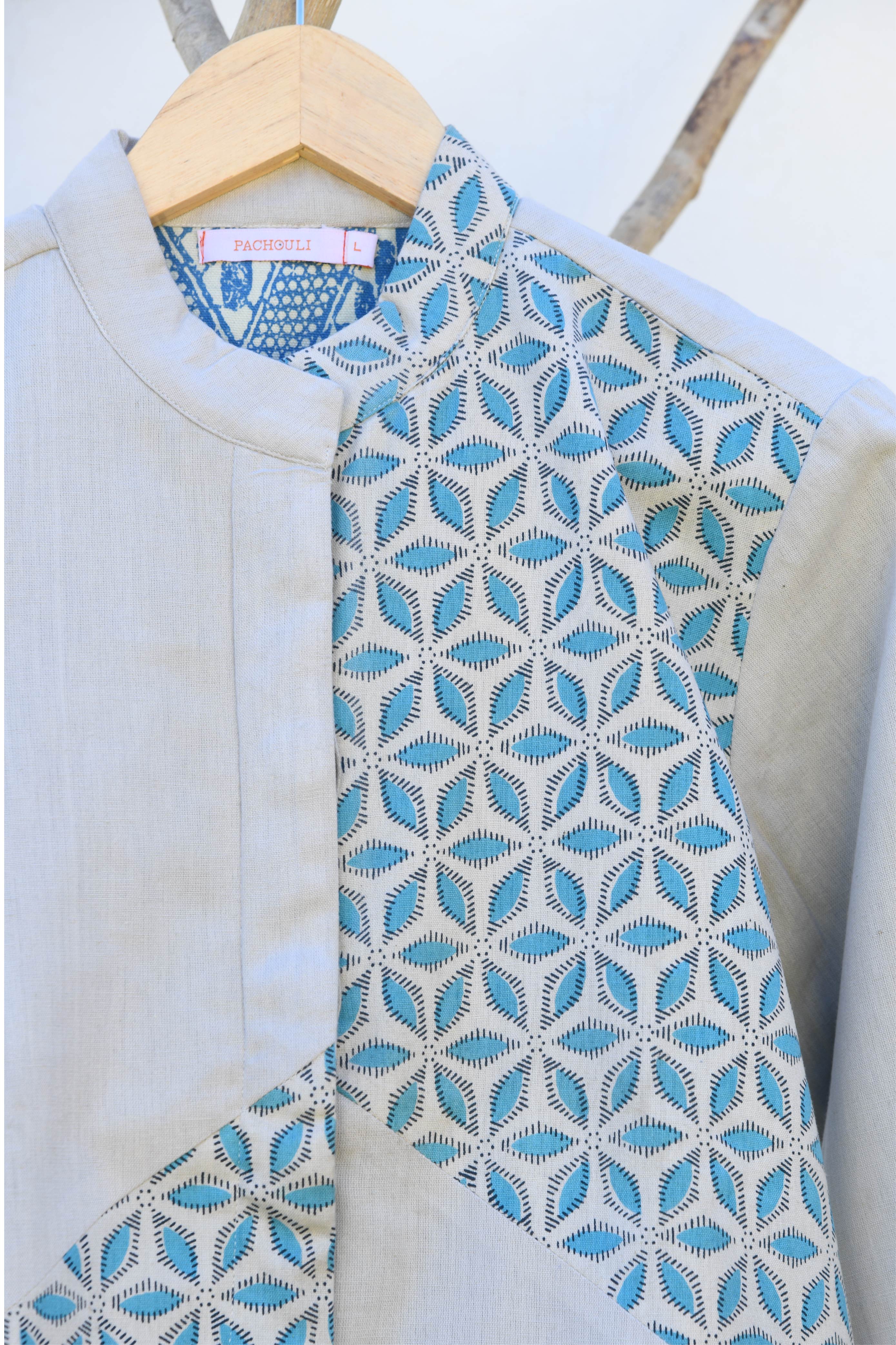 Women Half Print Jacket