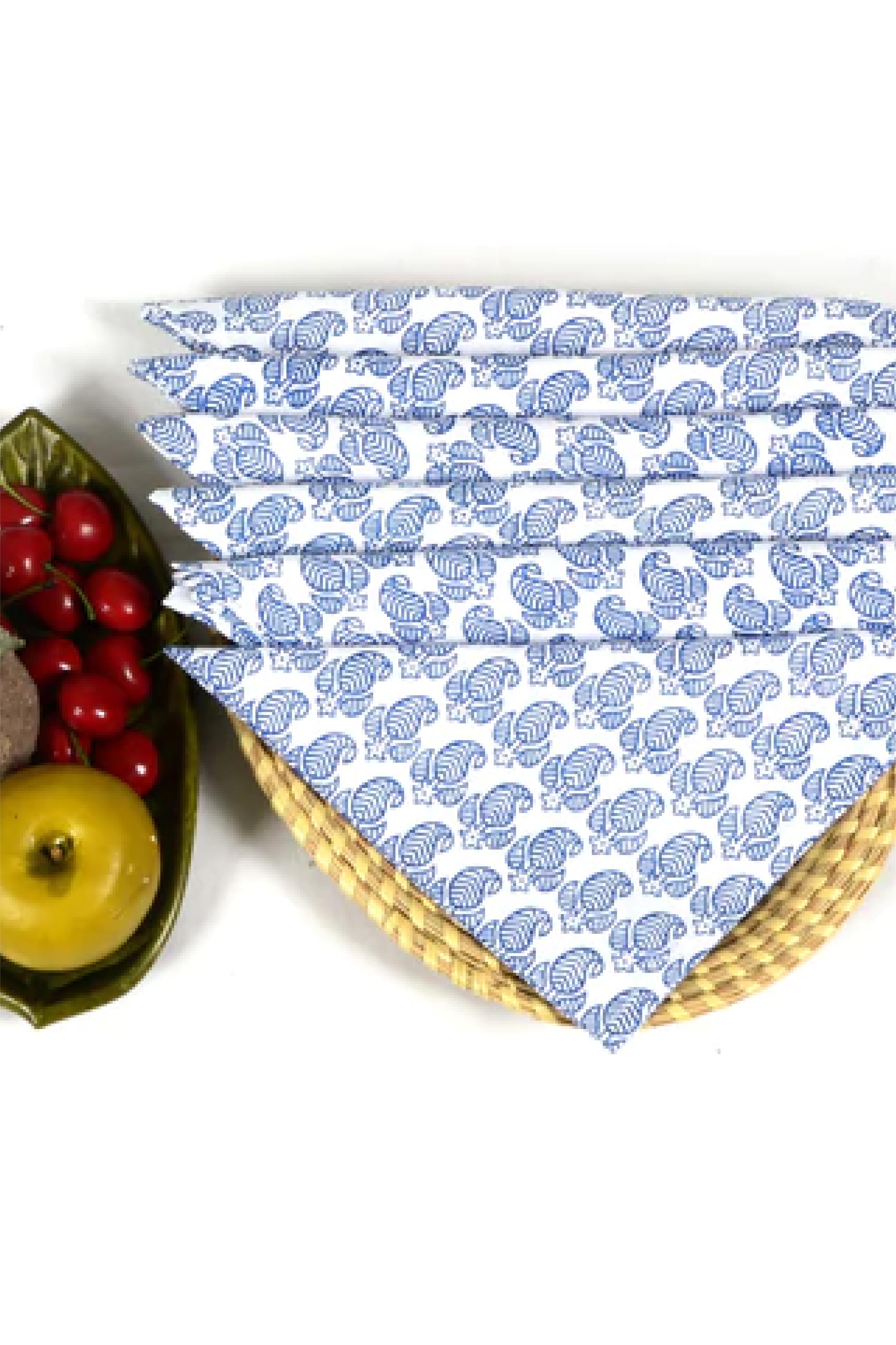 Teal Paisley - Place Mat & Napkin Set of 12