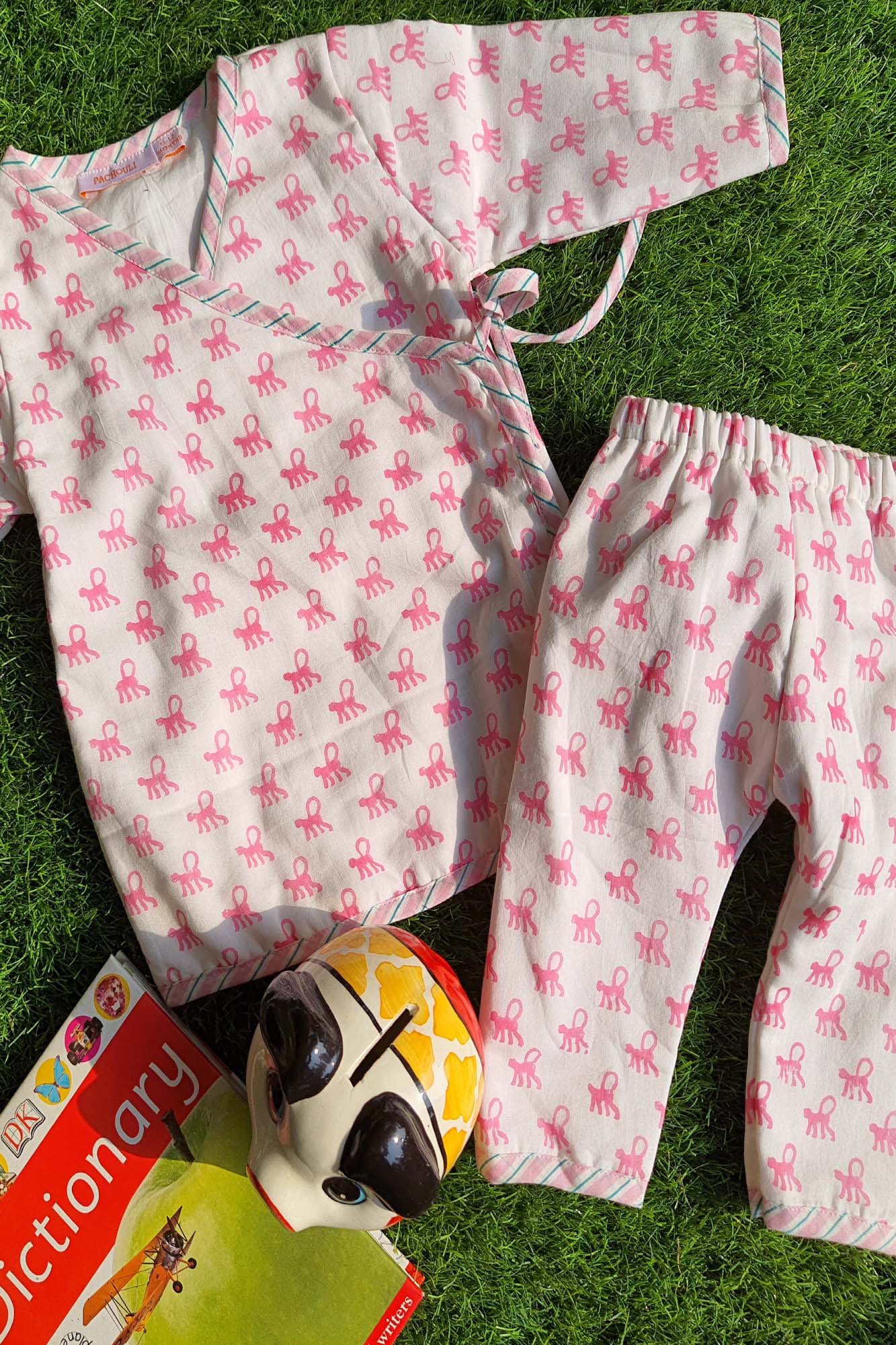Pink Monkey Angarakha Top With Pajama