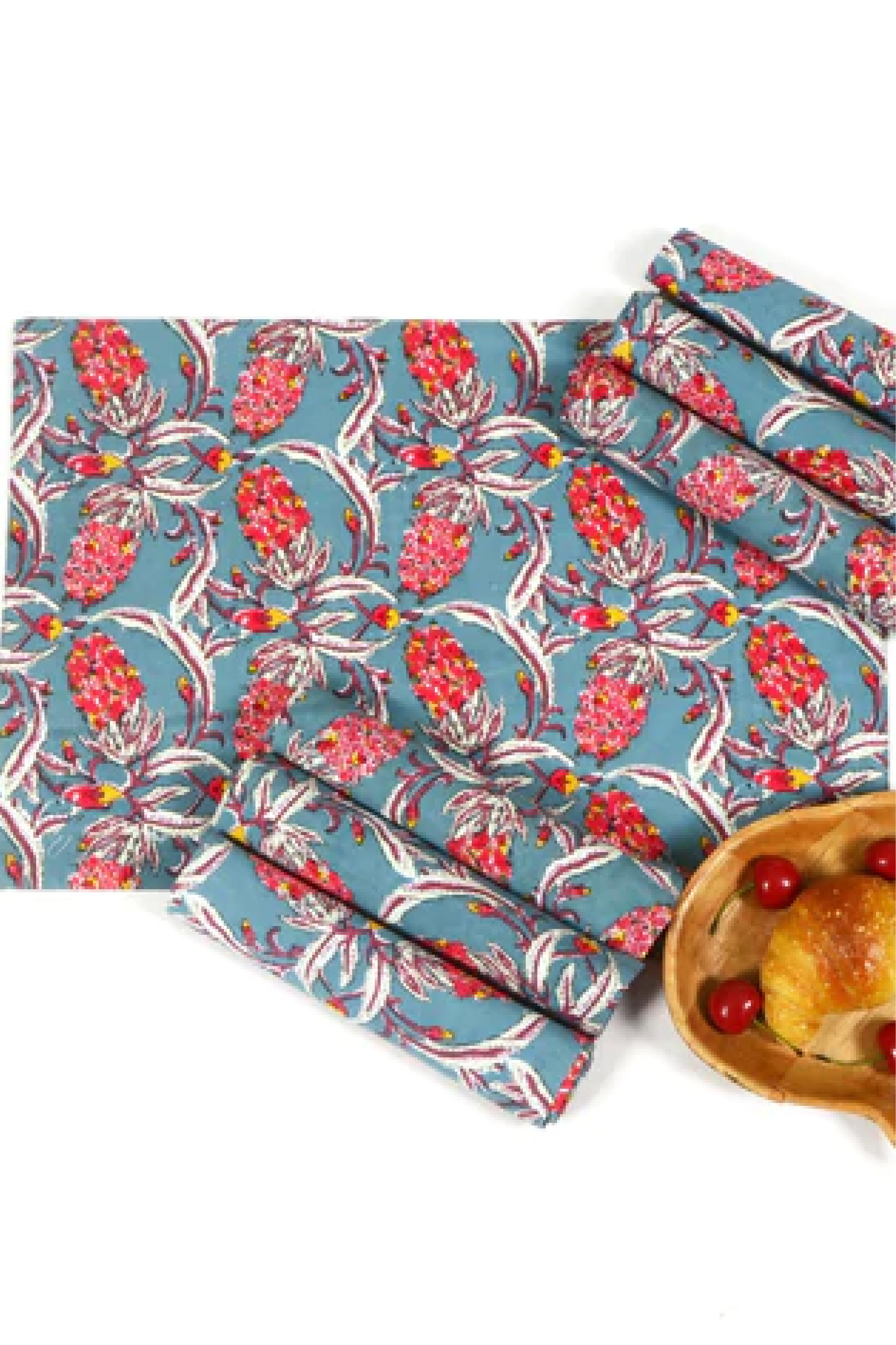 Floral Jaal - Place Mat & Napkin Set S/6+6
