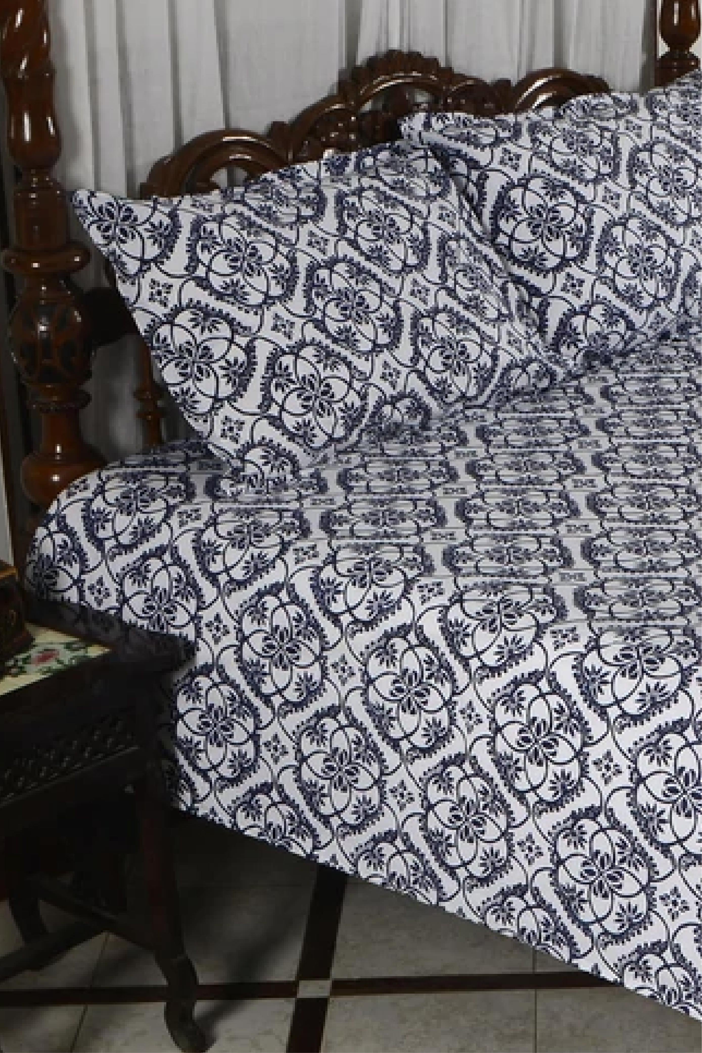 Blue Jaal - Bed Sheet