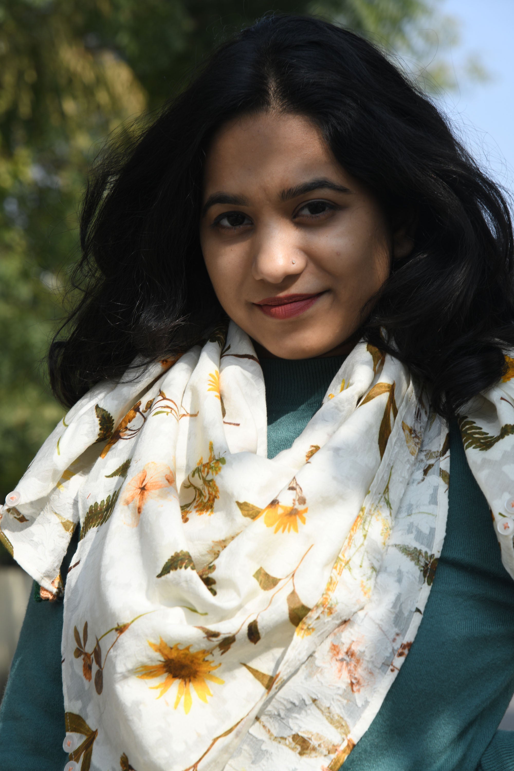 Women Scarf-Cotton Chanderi