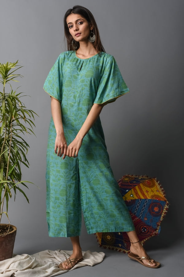 Jumsuit Women Modal Aqua Green