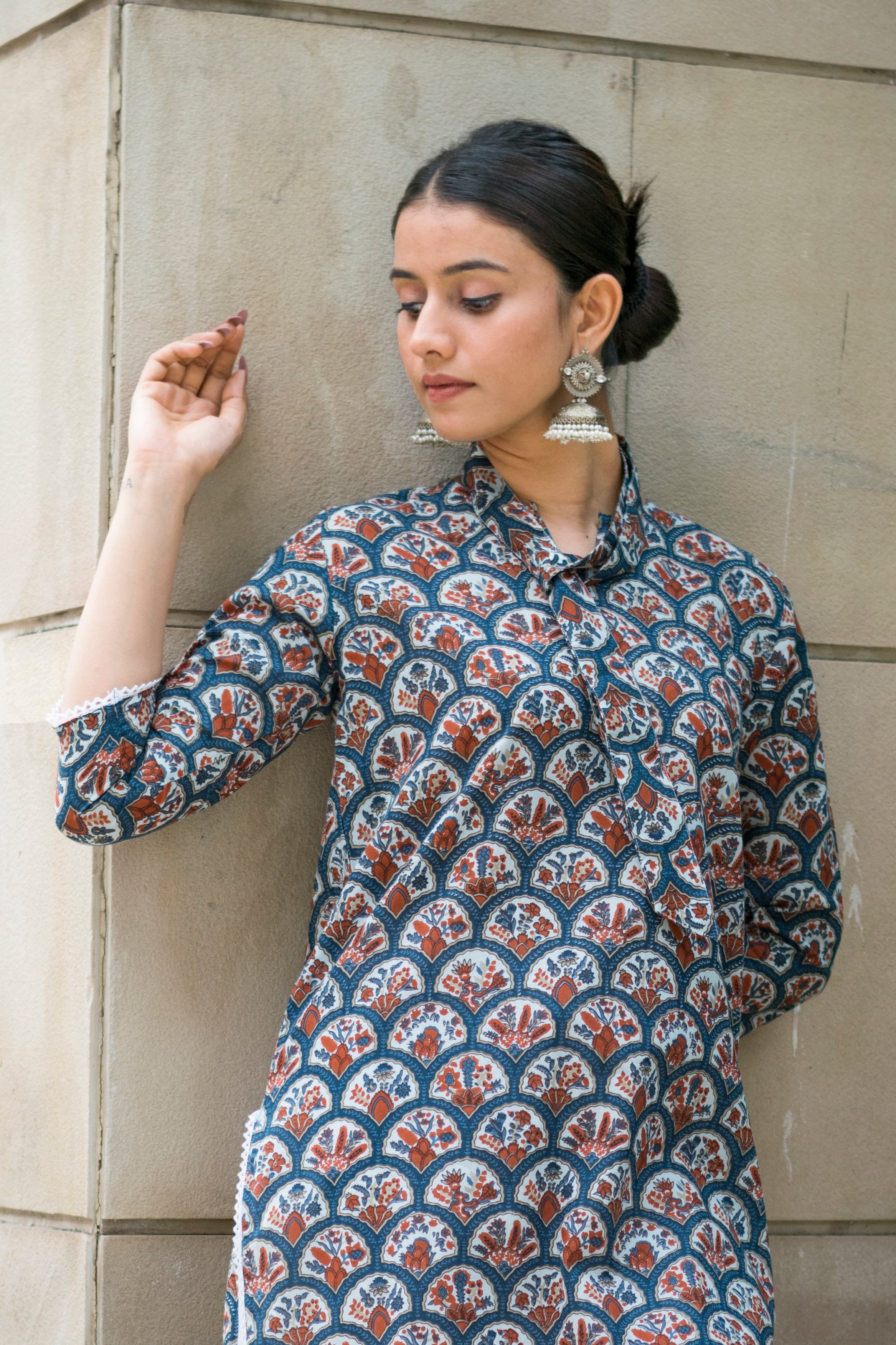 Kurta Set Women Set of 2 Rust