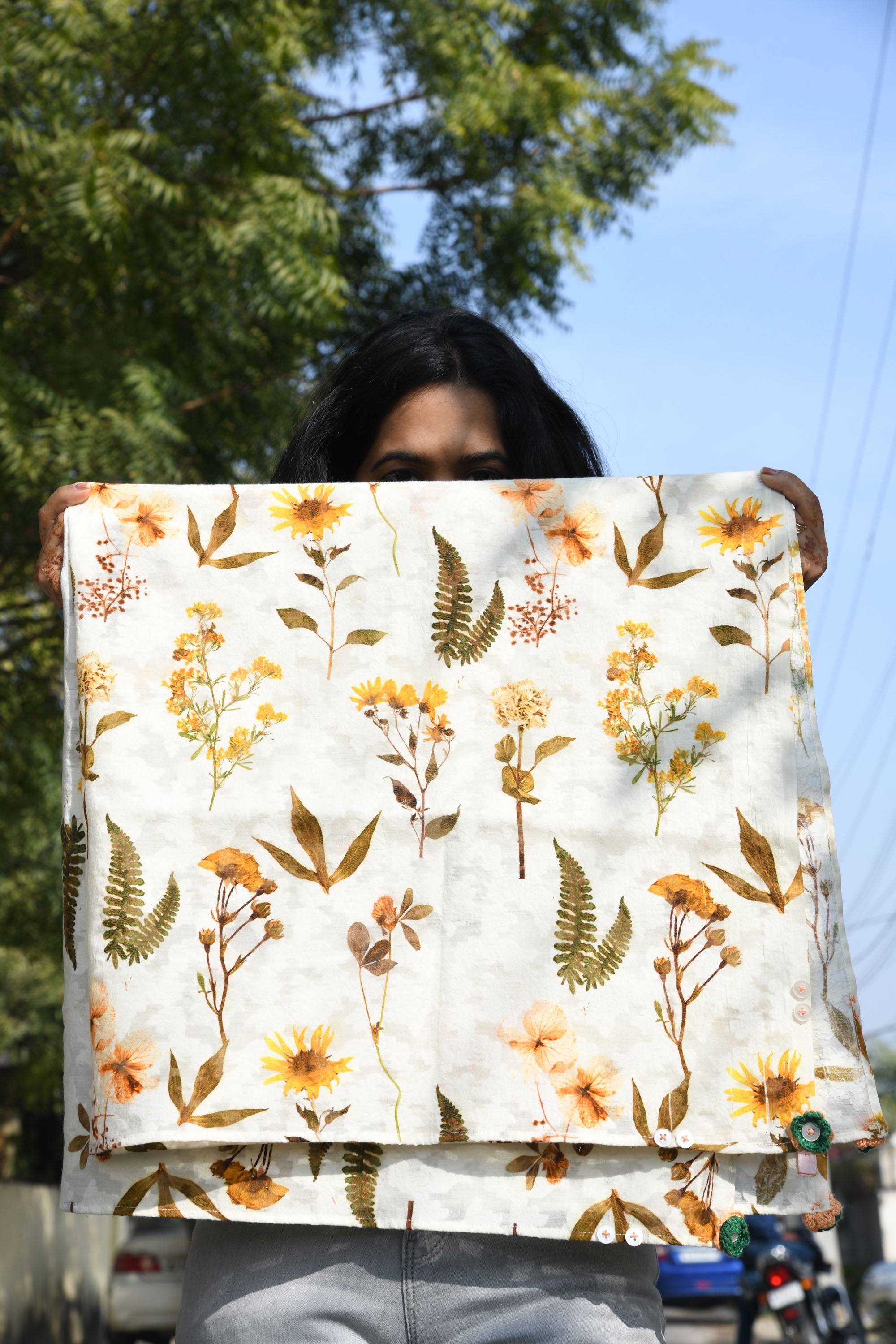 Women Scarf-Cotton Chanderi