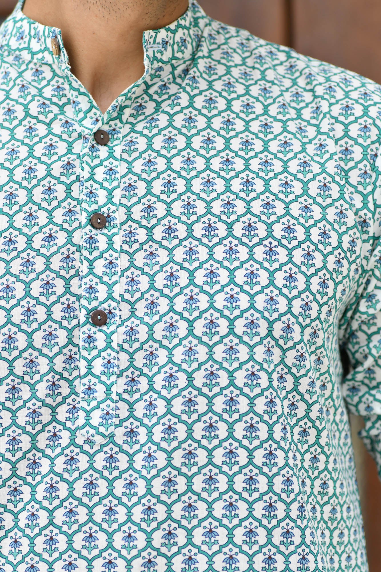 Kurta Long Mens Mehrab Green
