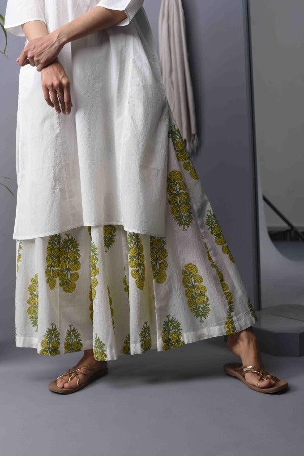 Women Palazzo - Green Buta