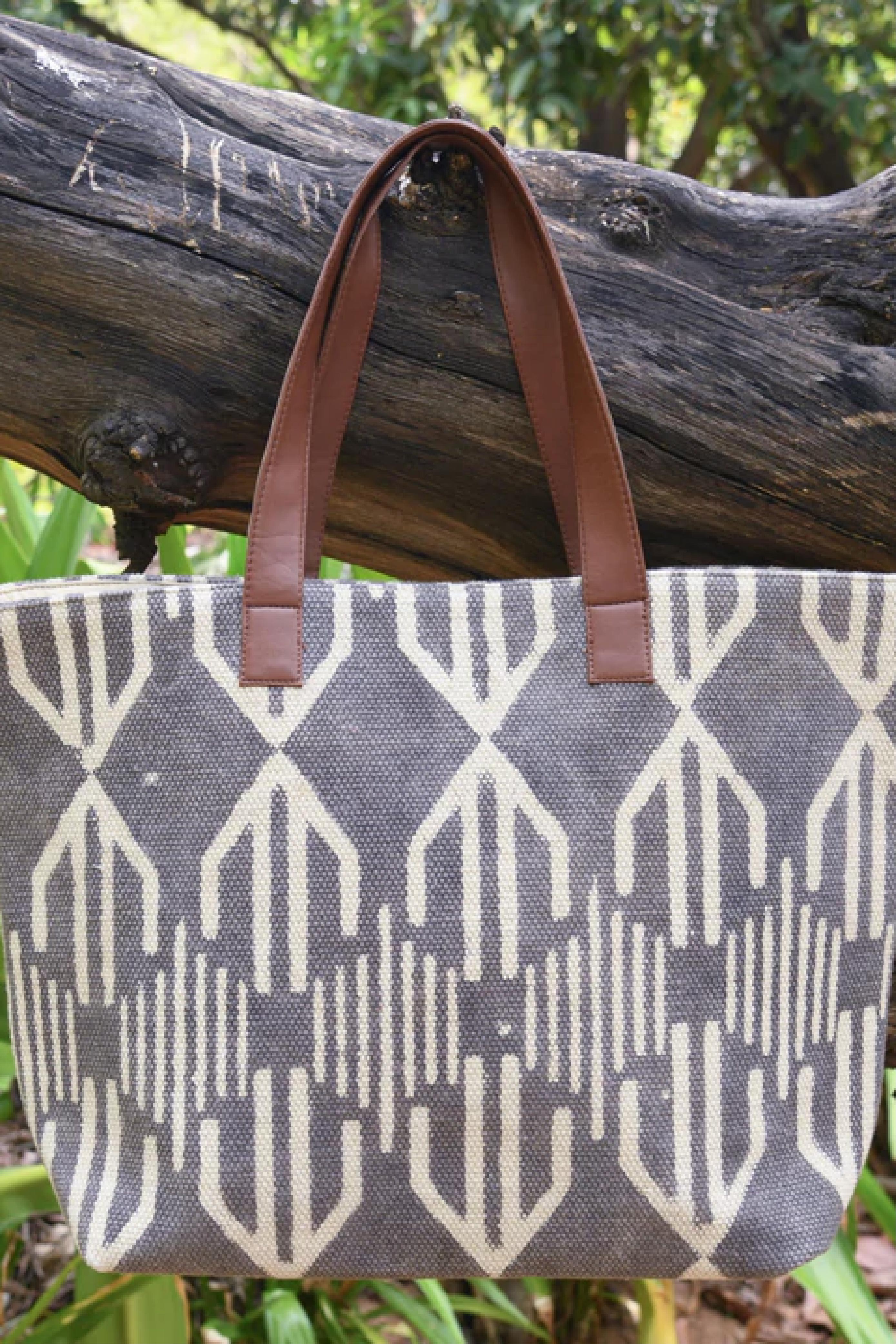 Brownish Grey Tote Bag