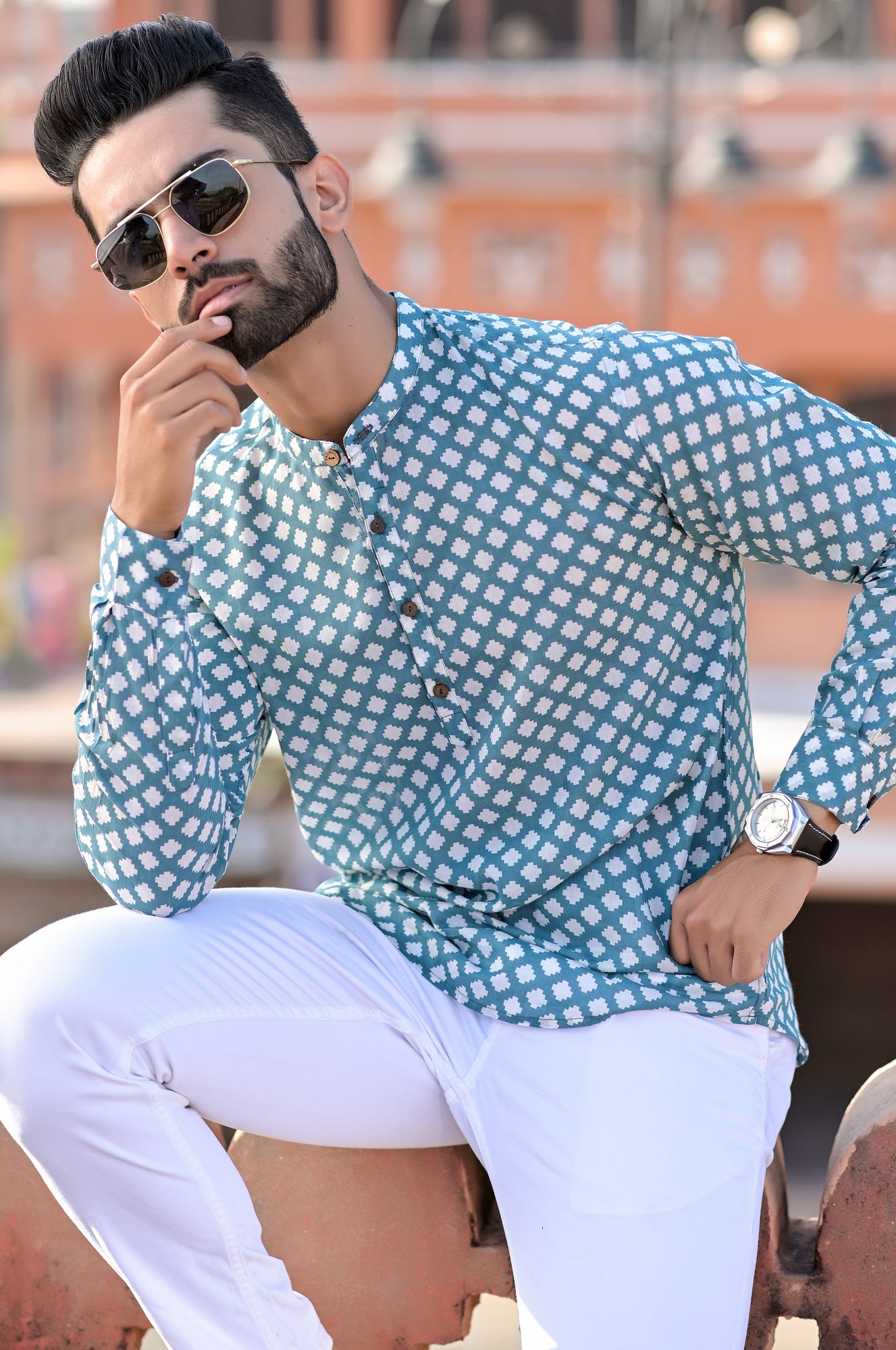 Moroccon Grey Full Sleeve Shirt
