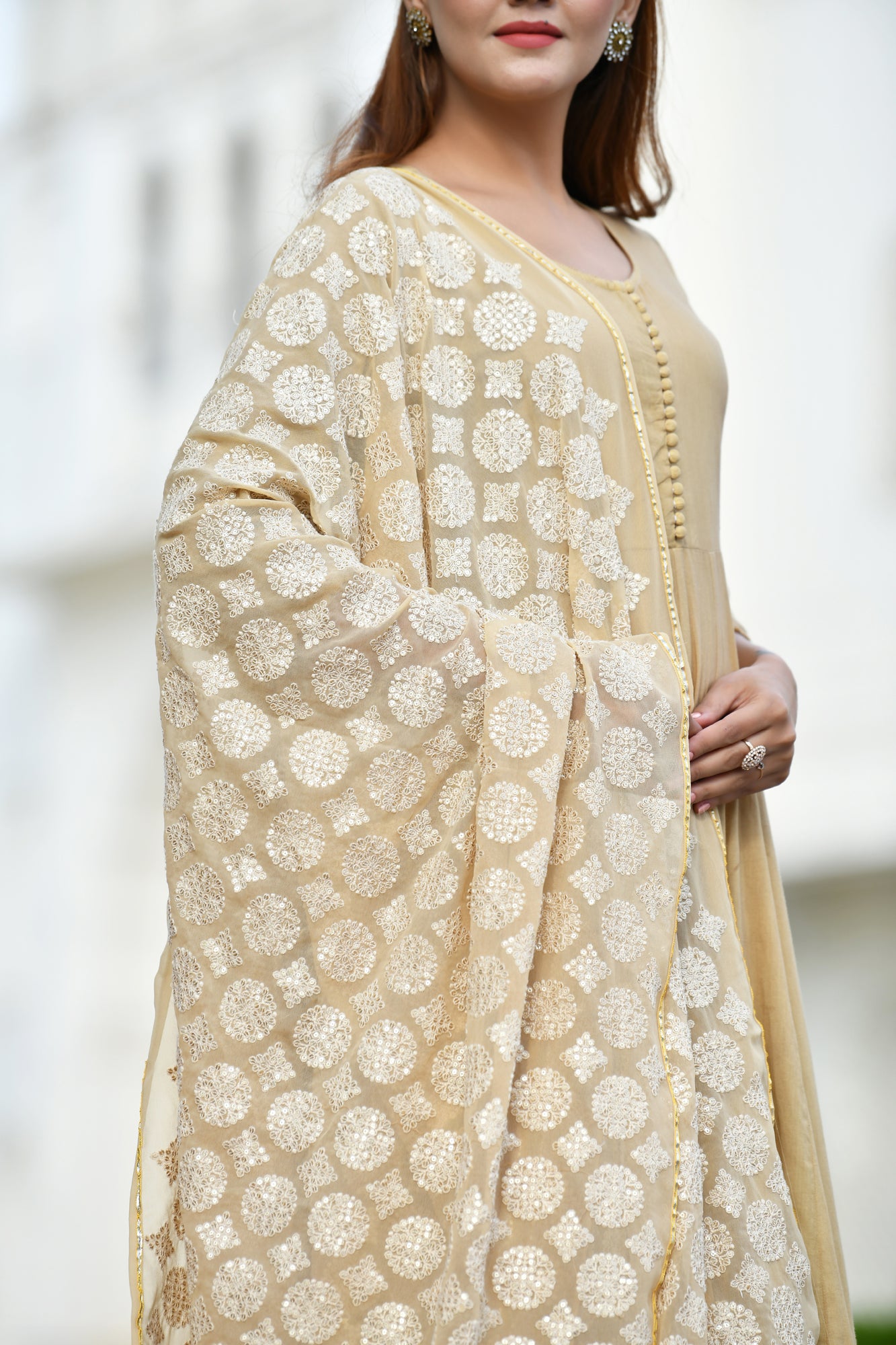 Kurta Set Of 2 Golden Kalidar