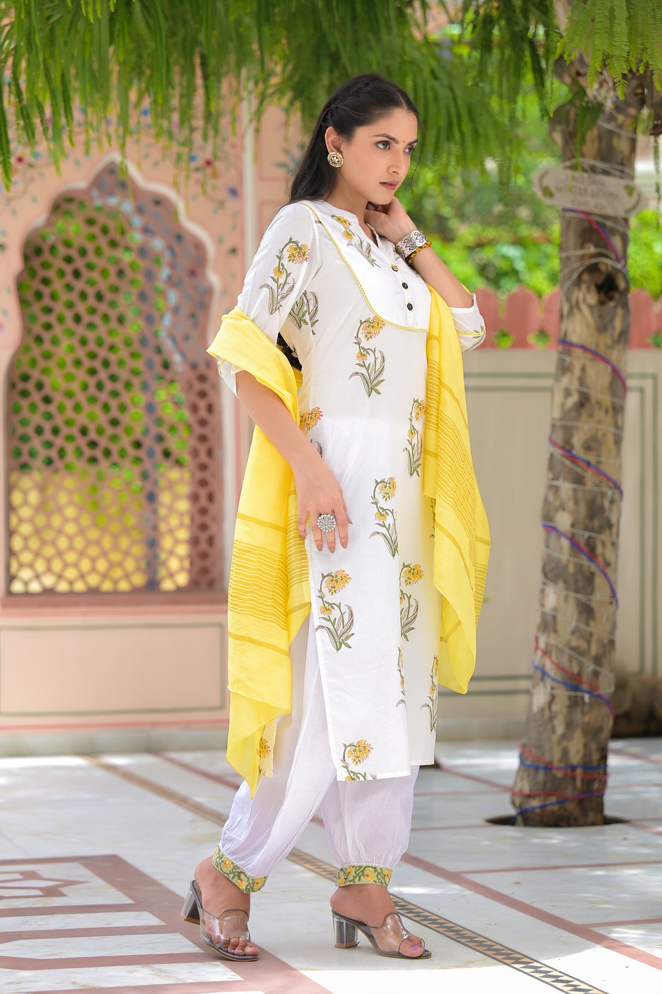 Kurta Set of 2 Women Mughal Yellow