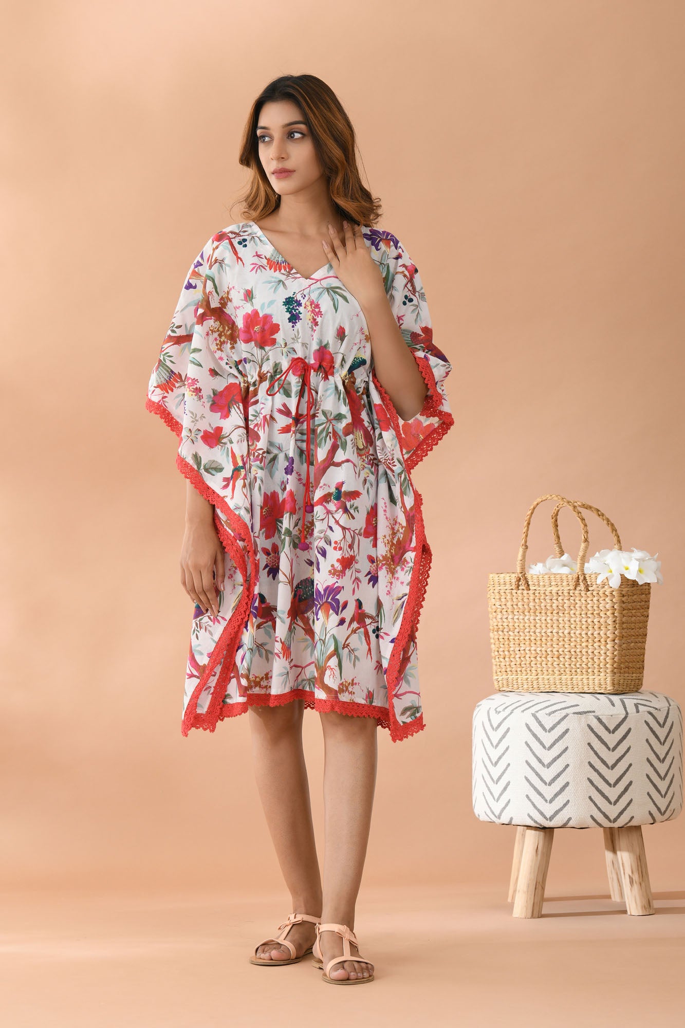 Kaftan Short Women Multi Floral
