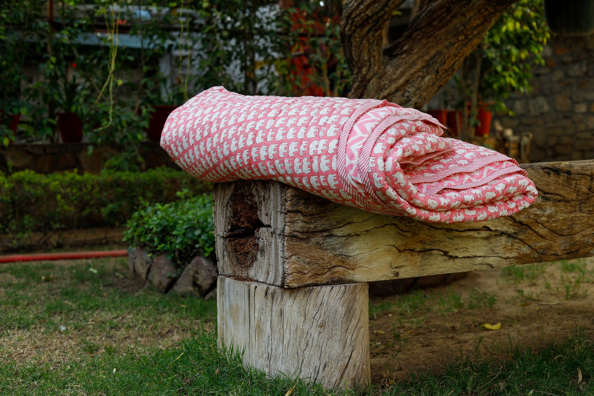 Kids Quilt-Pink Elephant