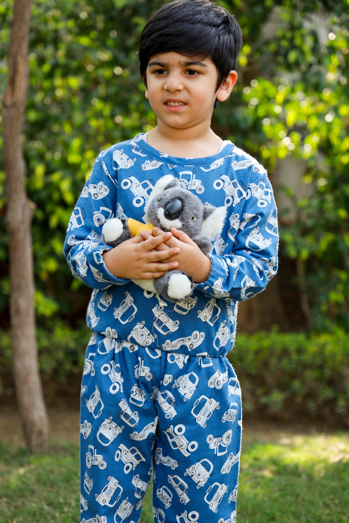 Boy Jumping Cars Winter Dress