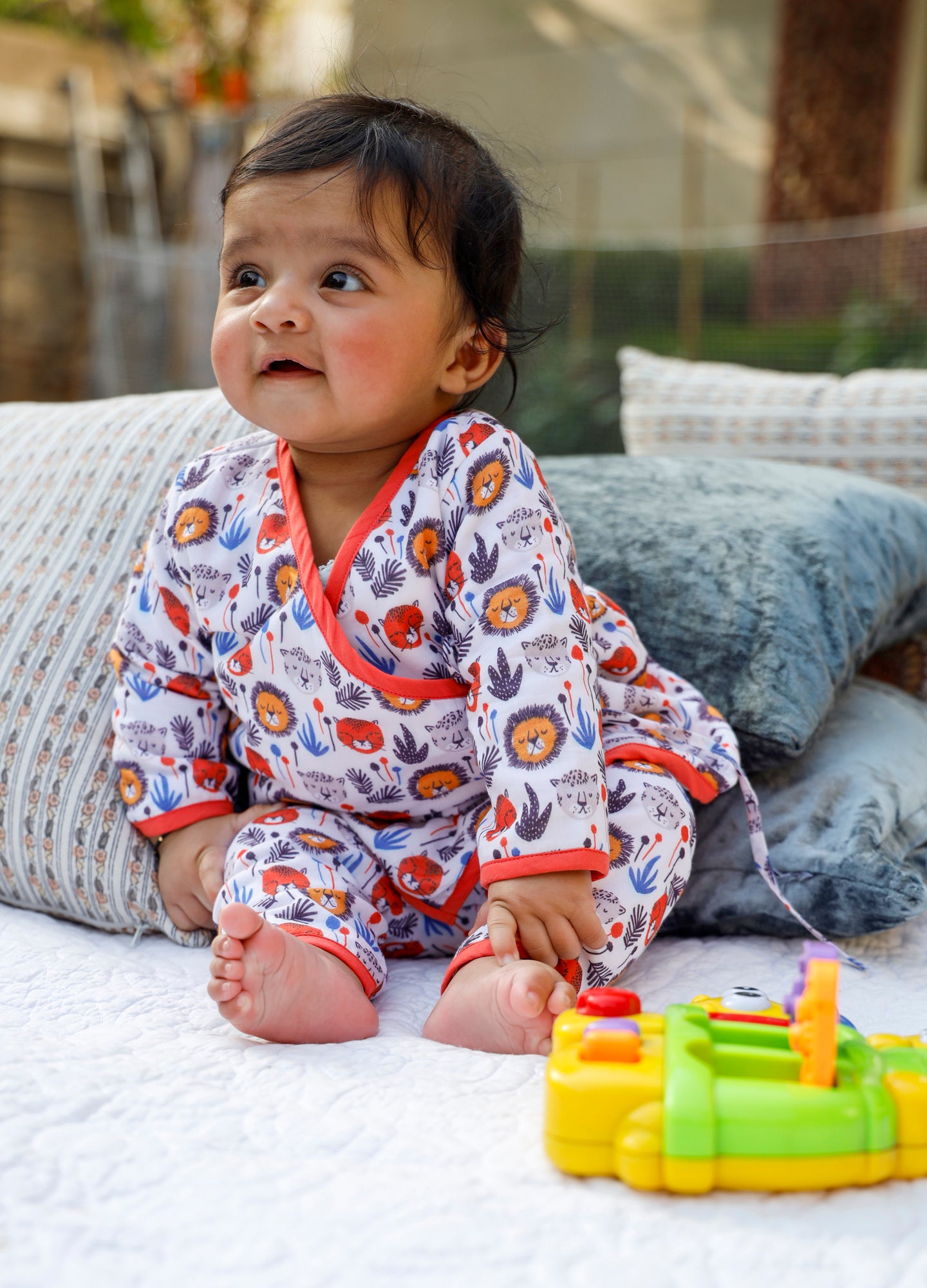 Top Winter With Pajama Infants Lion Safari