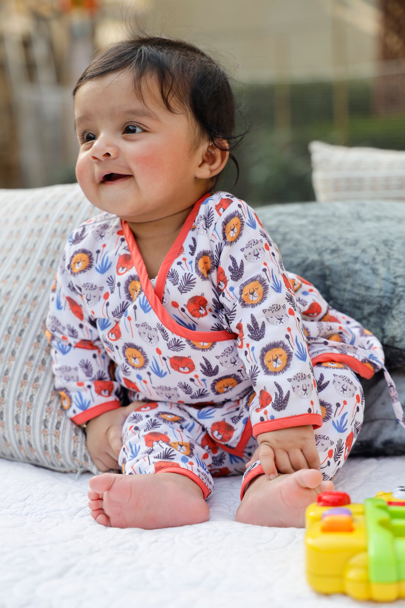 Top Winter With Pajama Infants Lion Safari