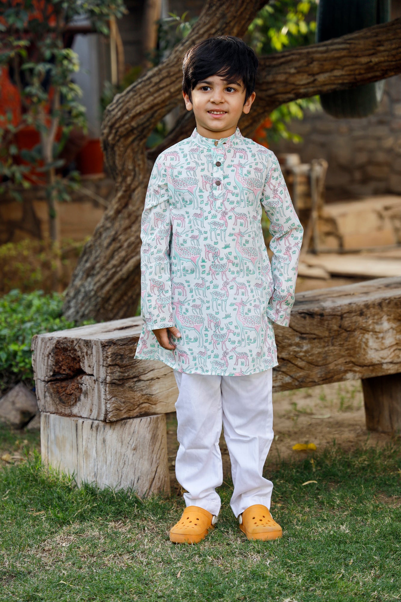 Boy Herd Of Deer Kurta