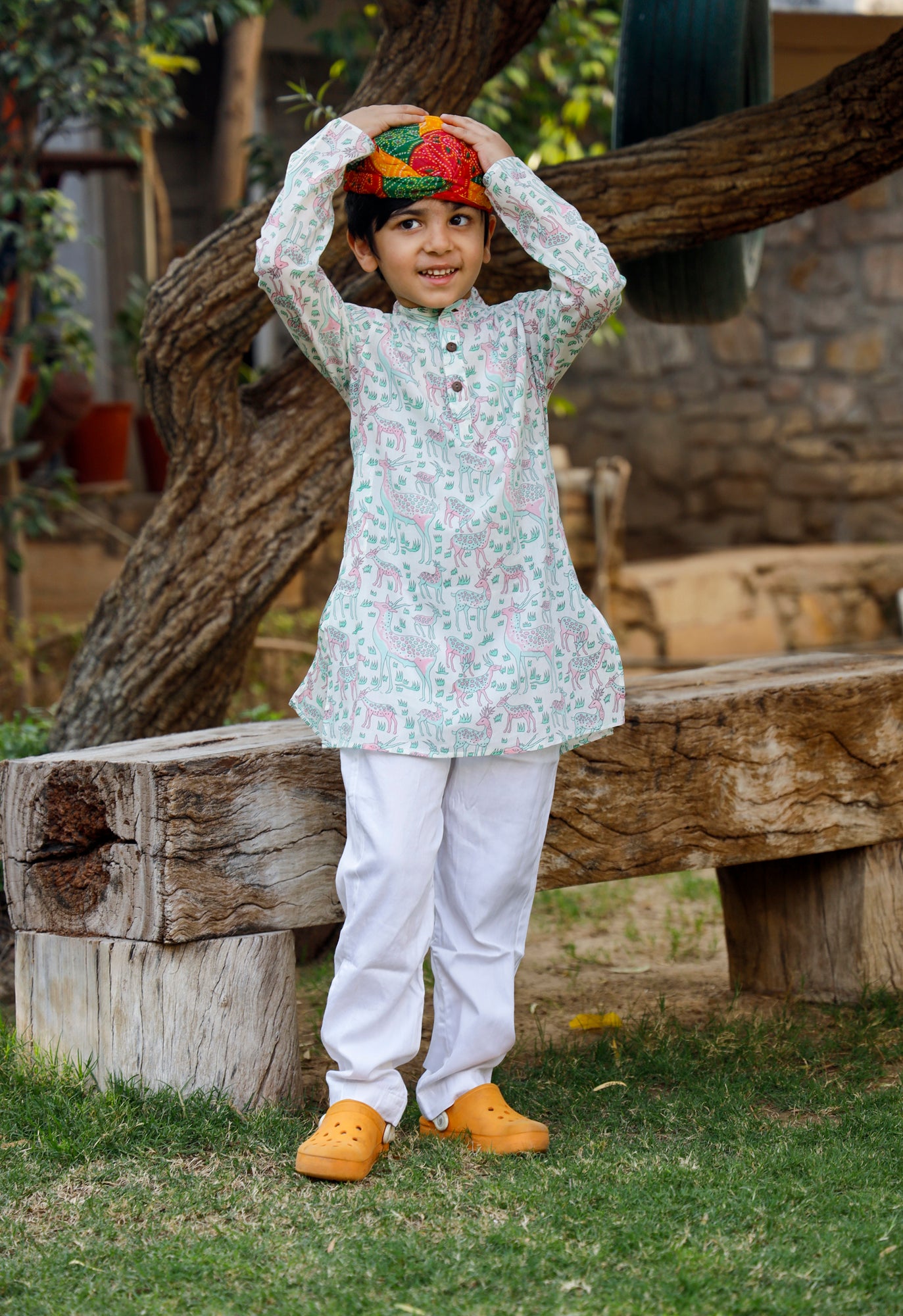Boy Herd Of Deer Kurta