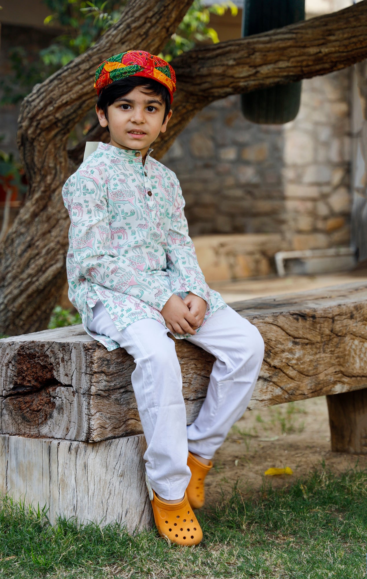 Boy Herd Of Deer Kurta