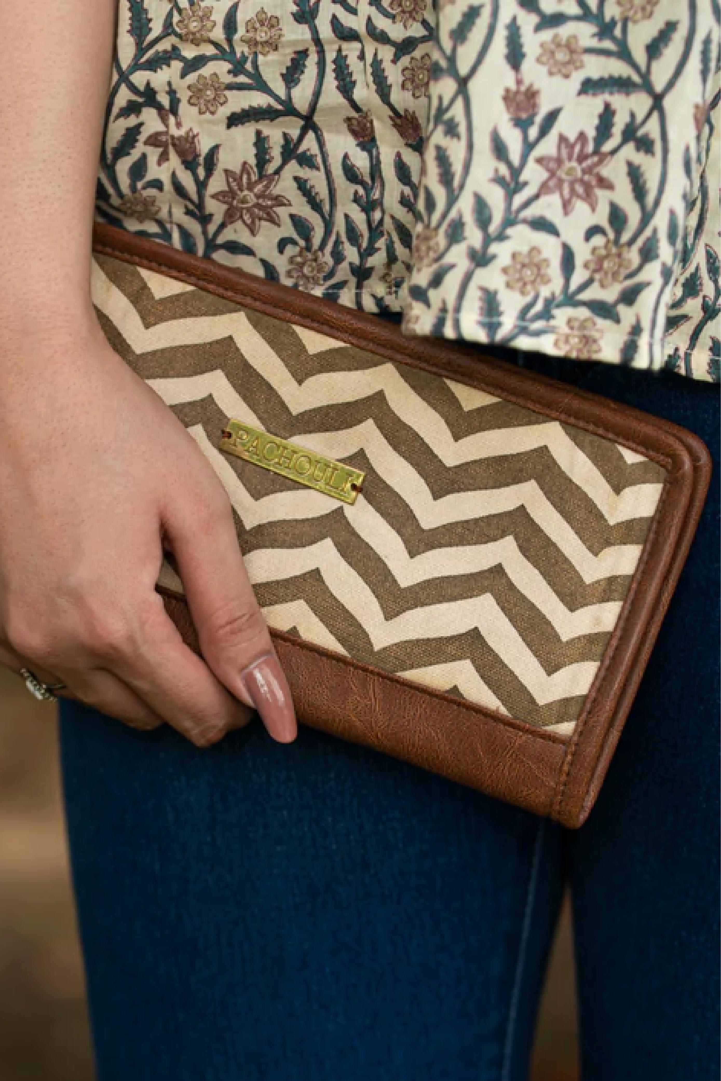 Golden Chevron Wallet