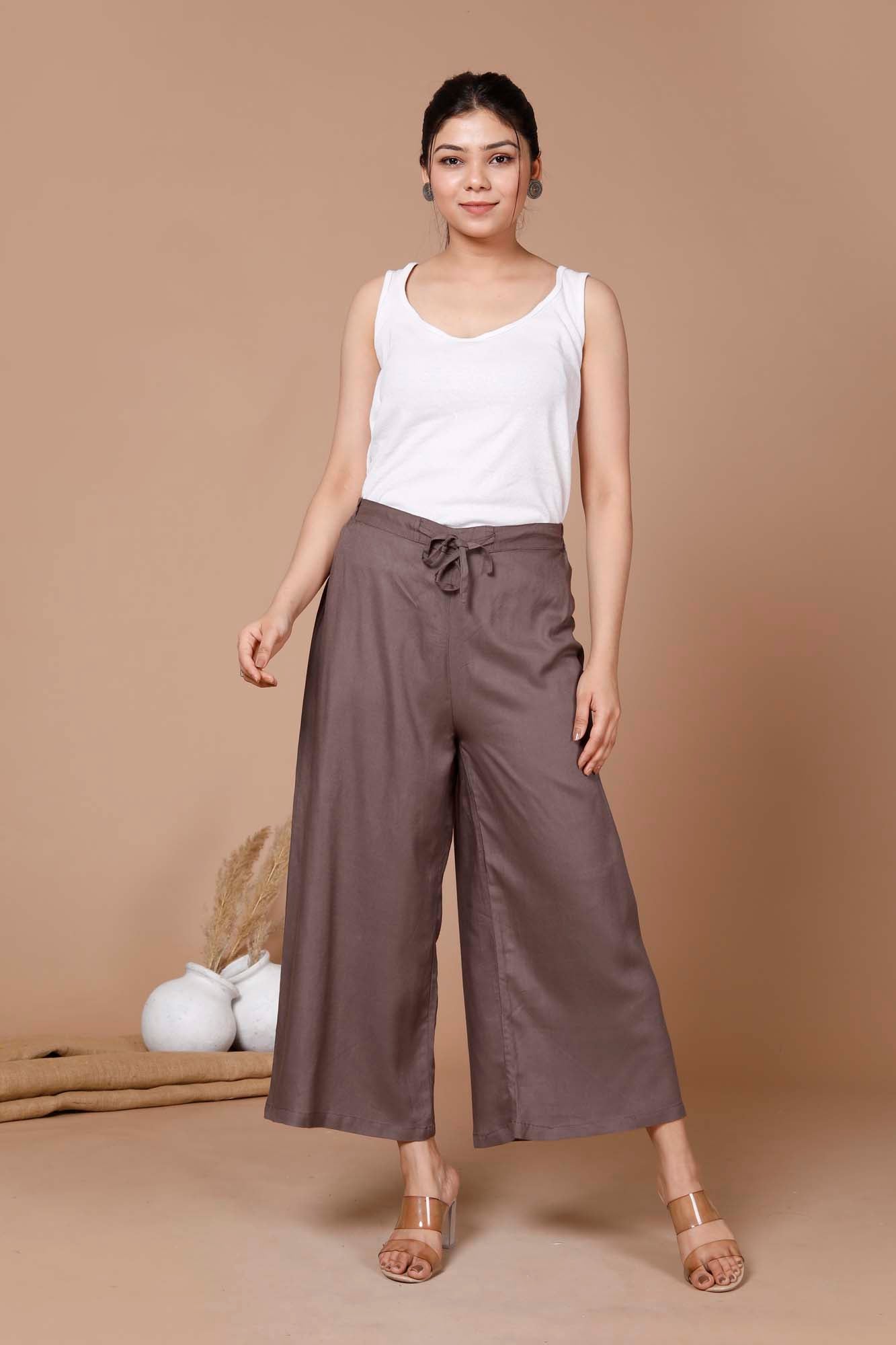 Women Broad Pant Grey