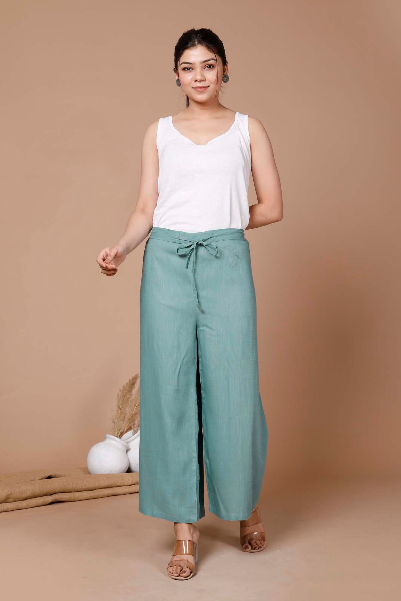 Women Broad Pant Grey