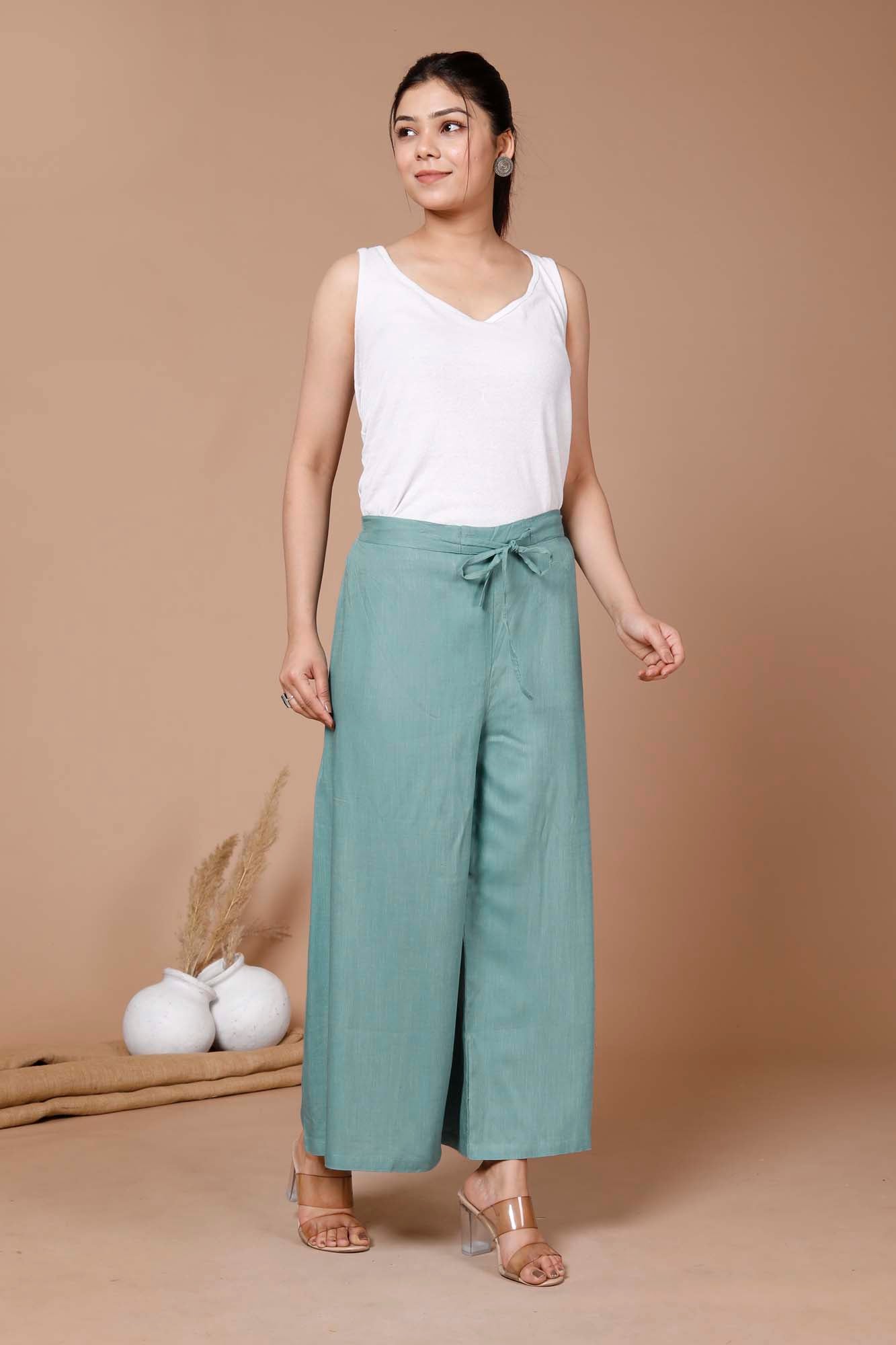 Women Broad Pant Grey