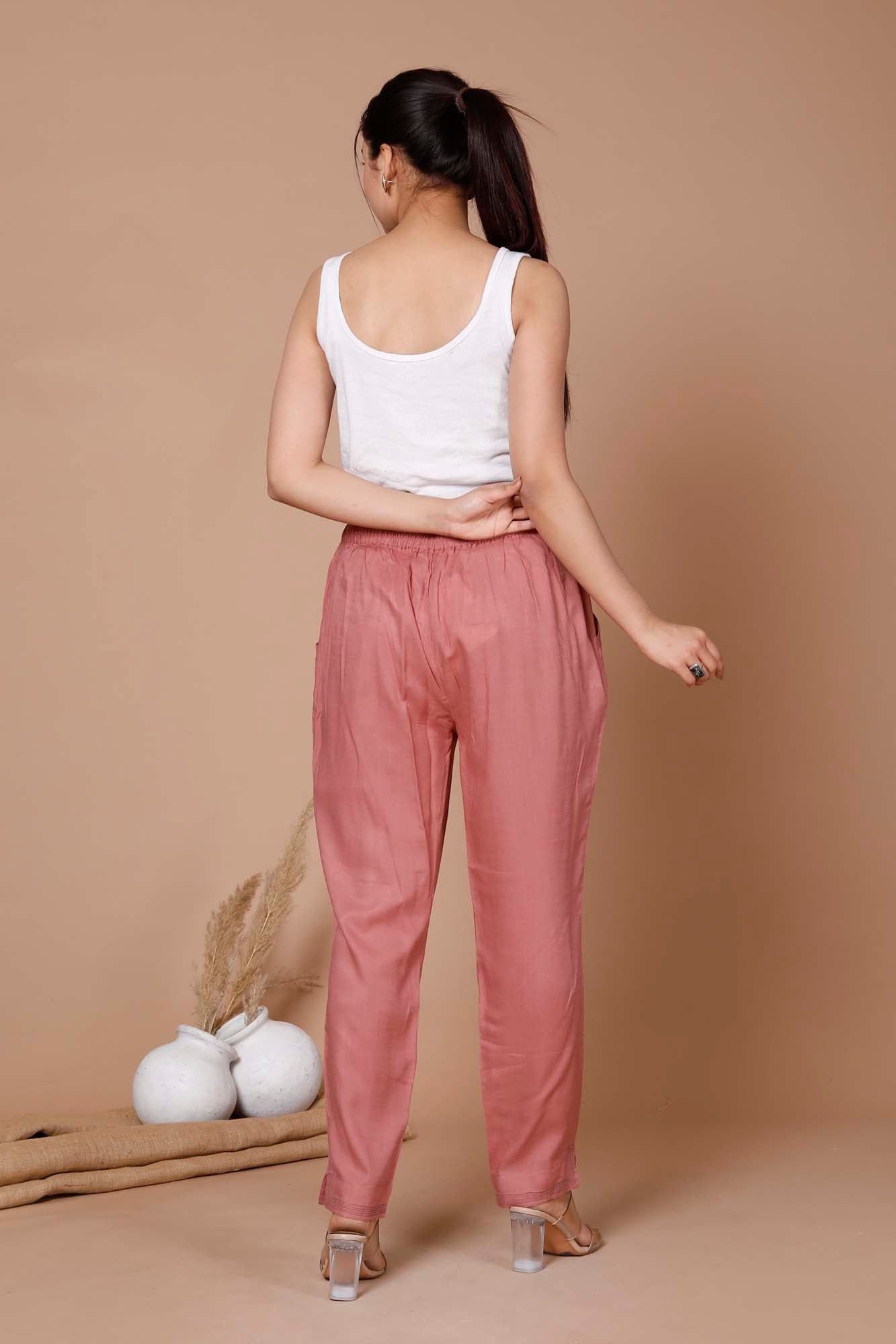 Pant Regular Women Peach