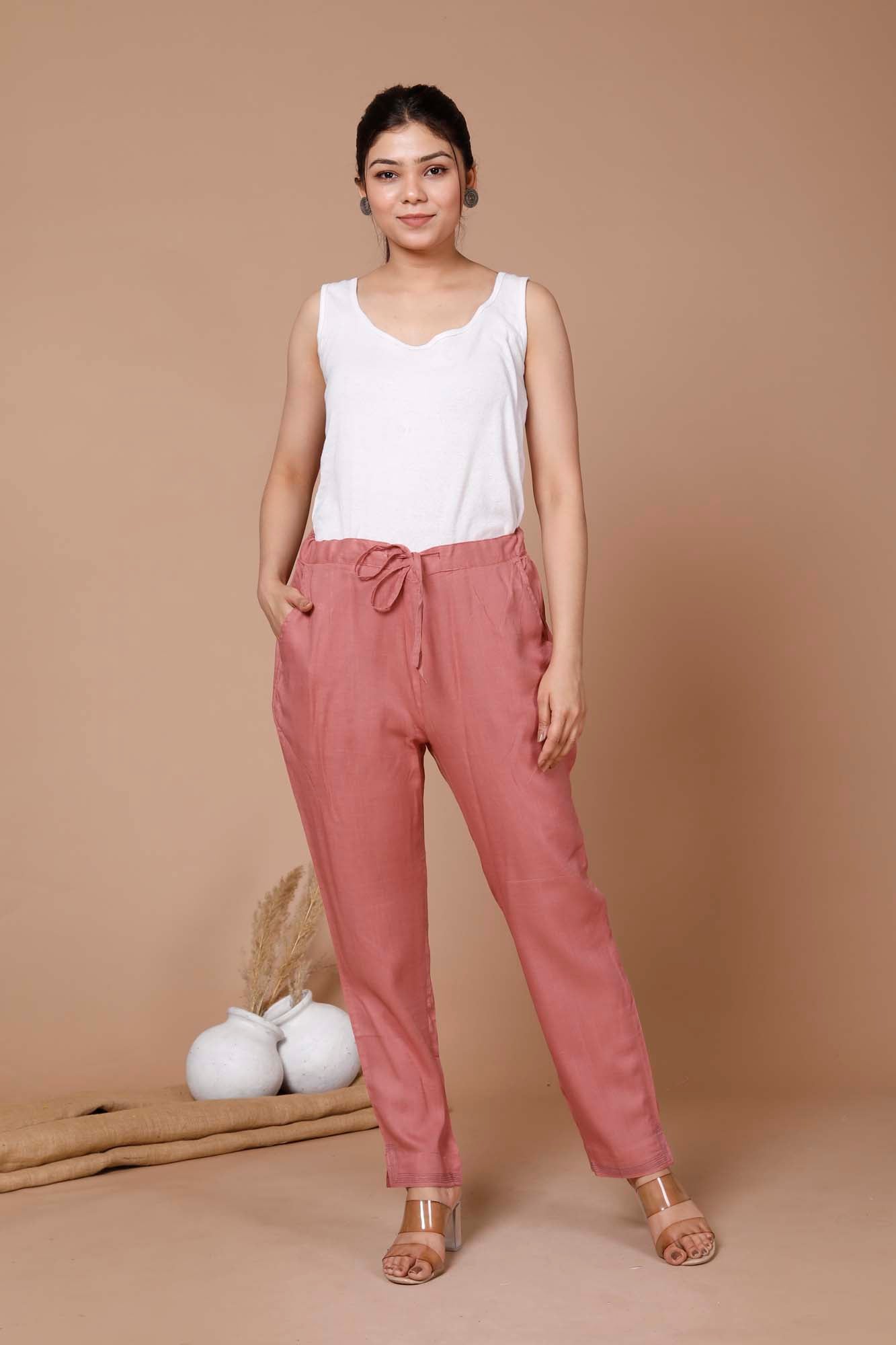 Pant Regular Women Peach