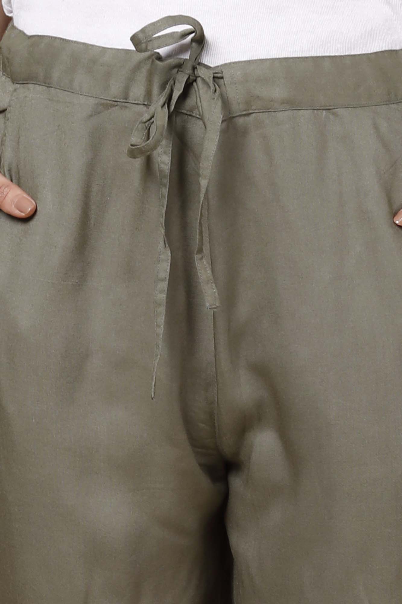 Women Pant Regular Basil