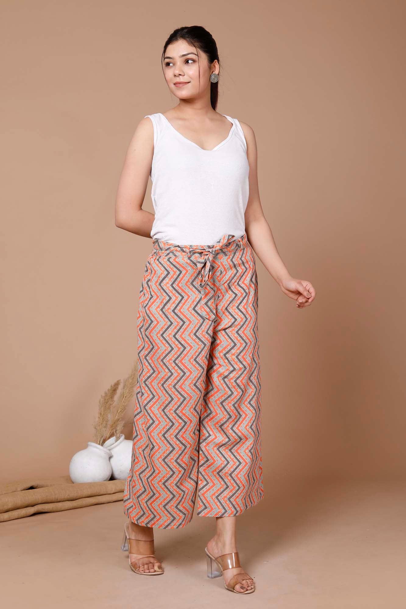 Pant Broad Women Chevron