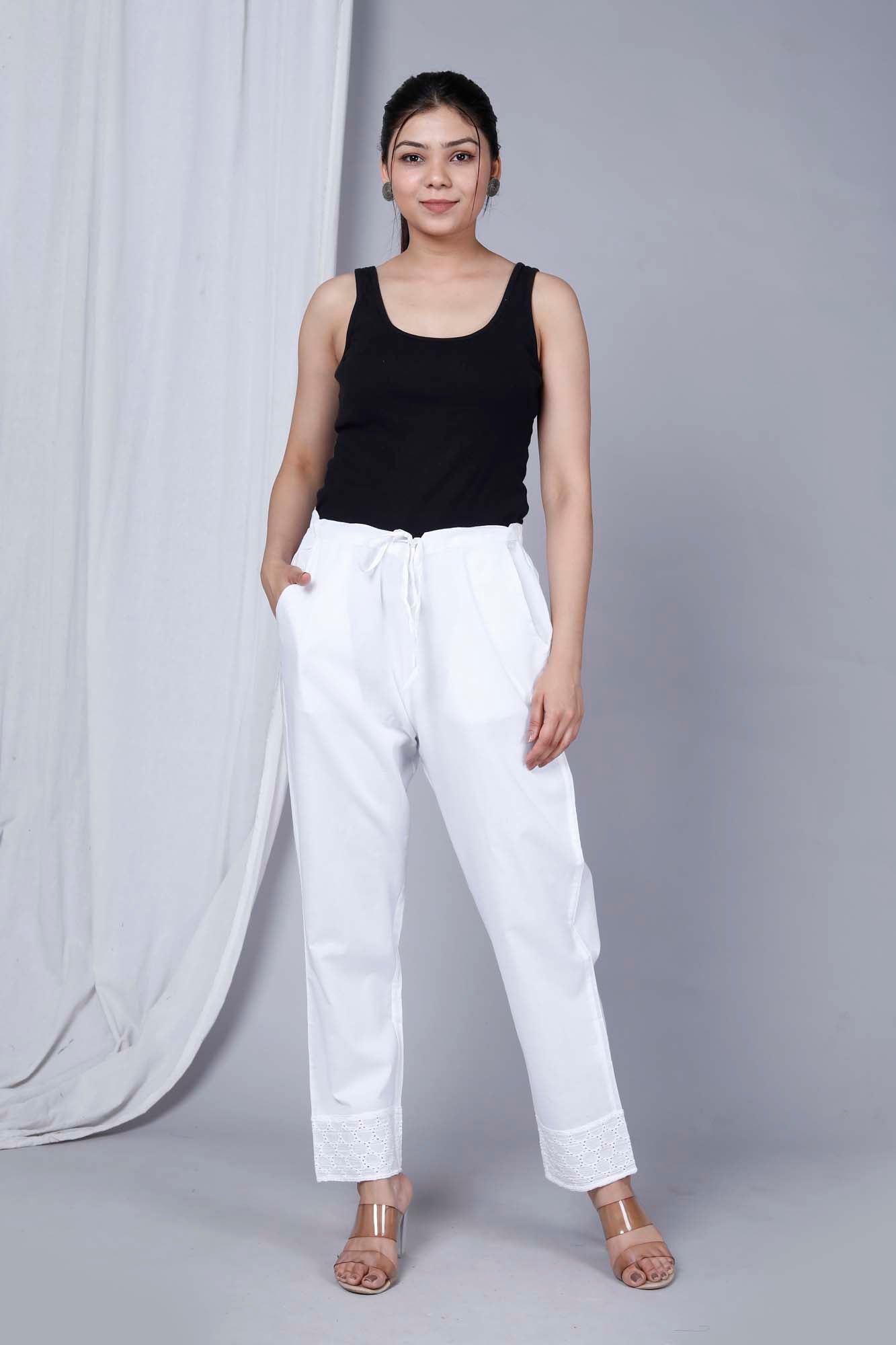 Pant Regular Women Haccuba White