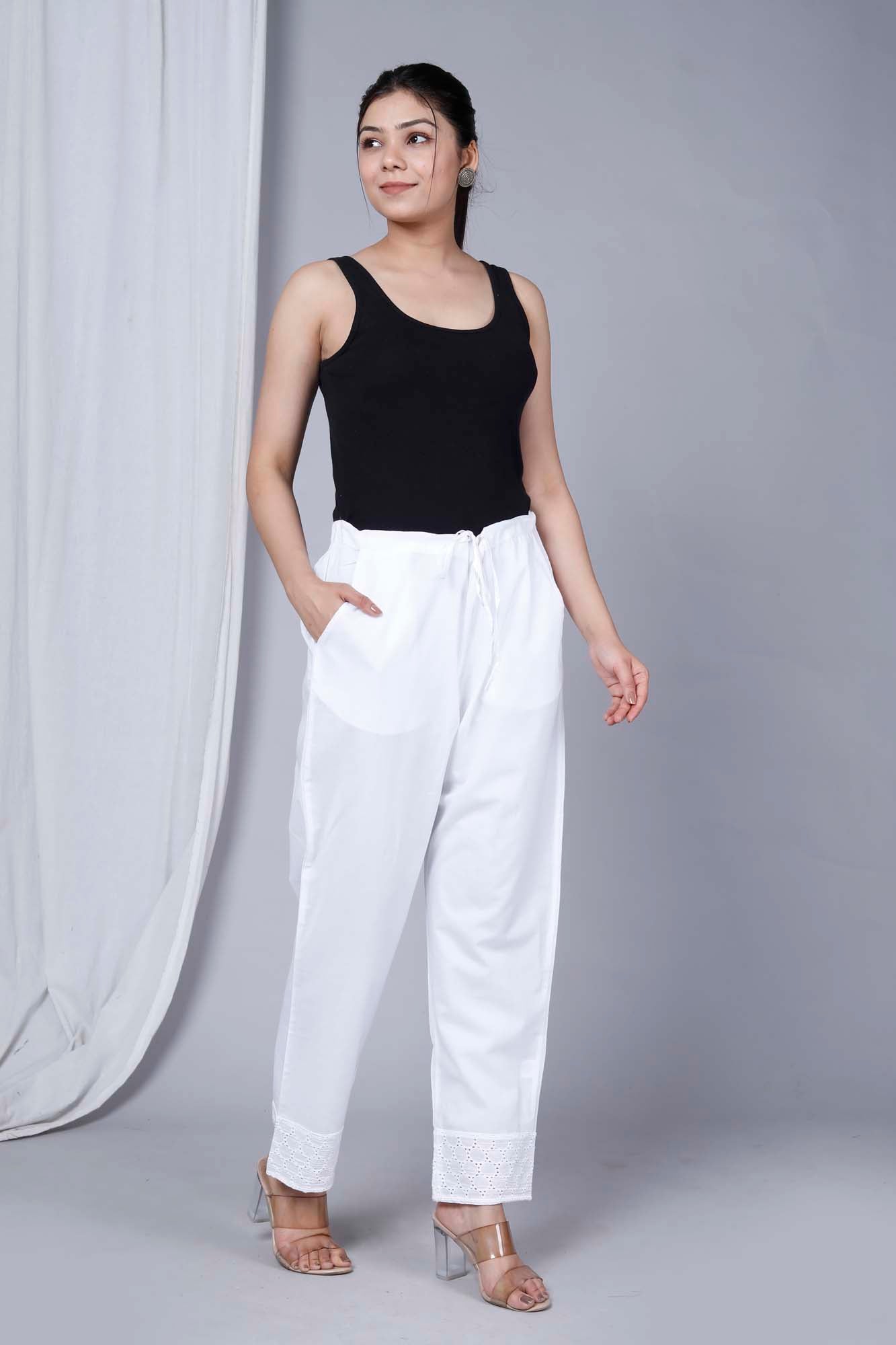 Pant Regular Women Haccuba White