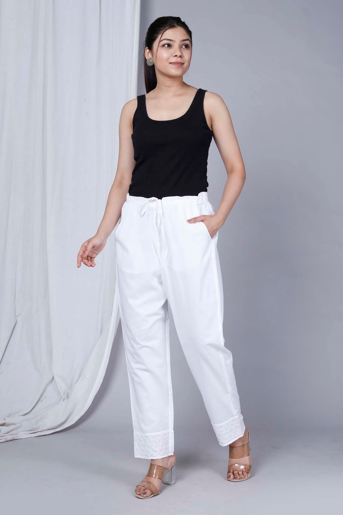 Pant Regular Women Haccuba White