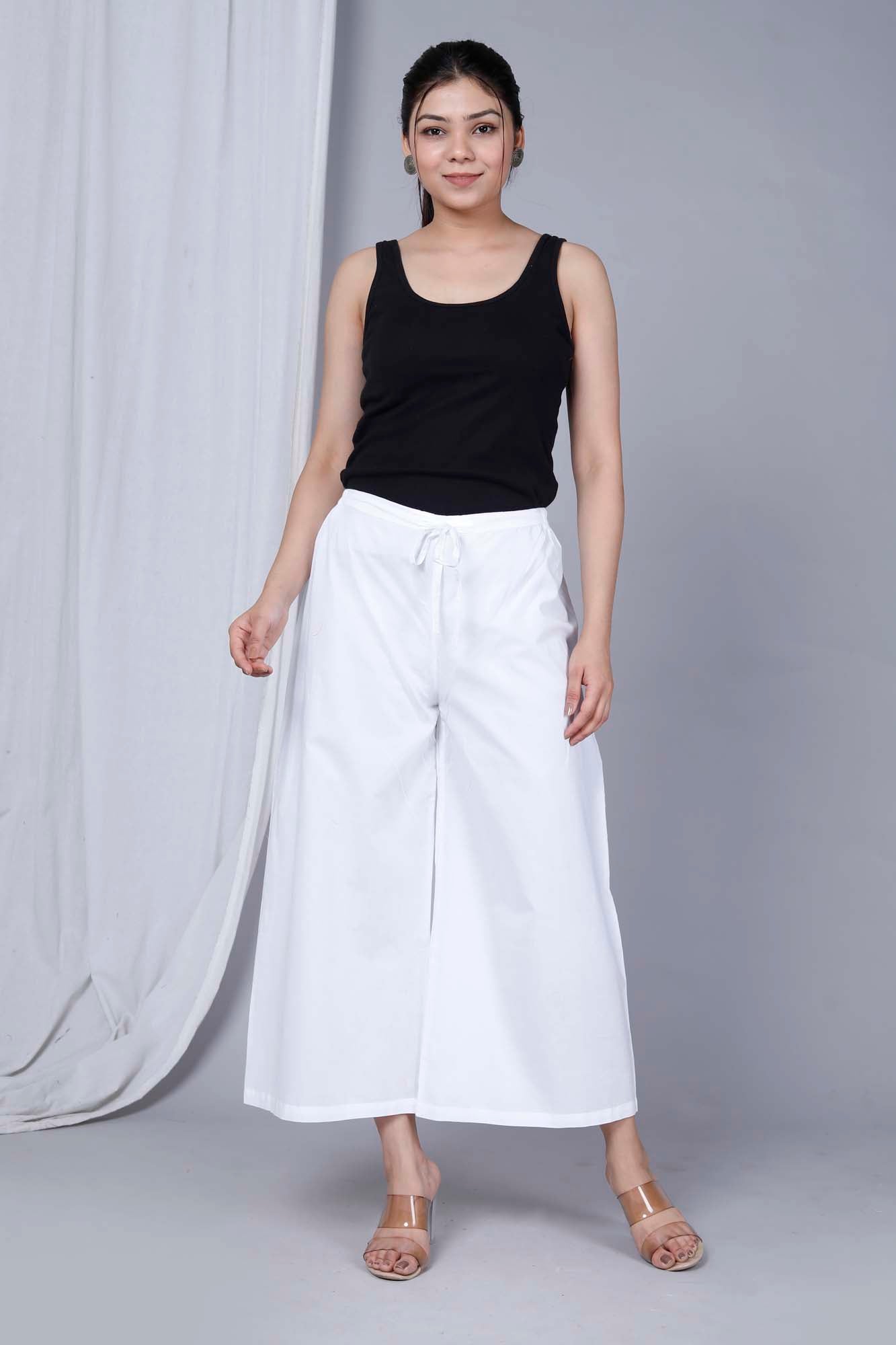 Pant Broad Women White