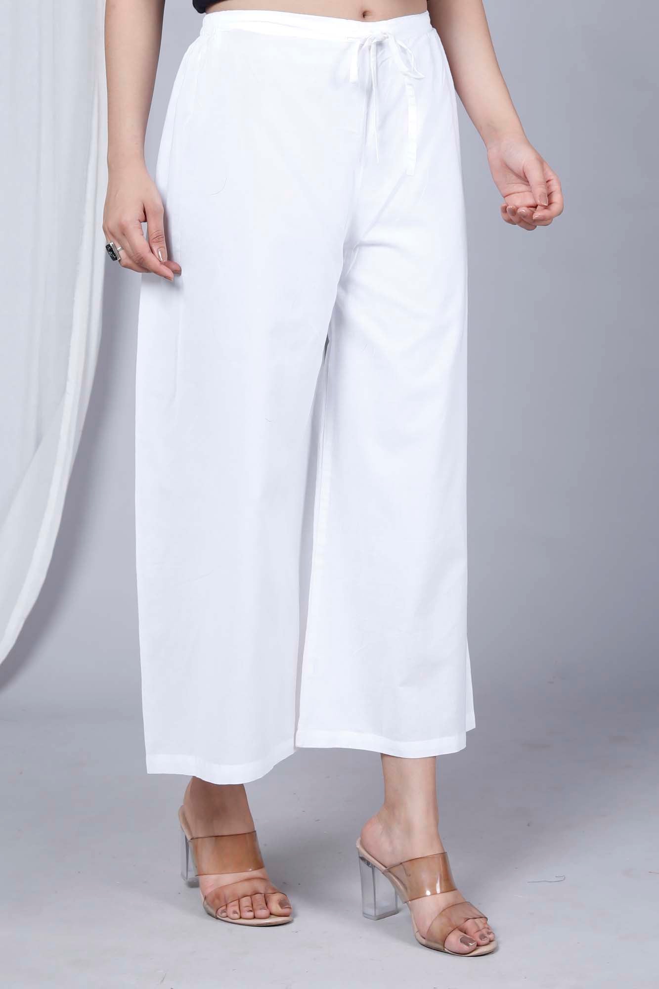 Pant Broad Women White