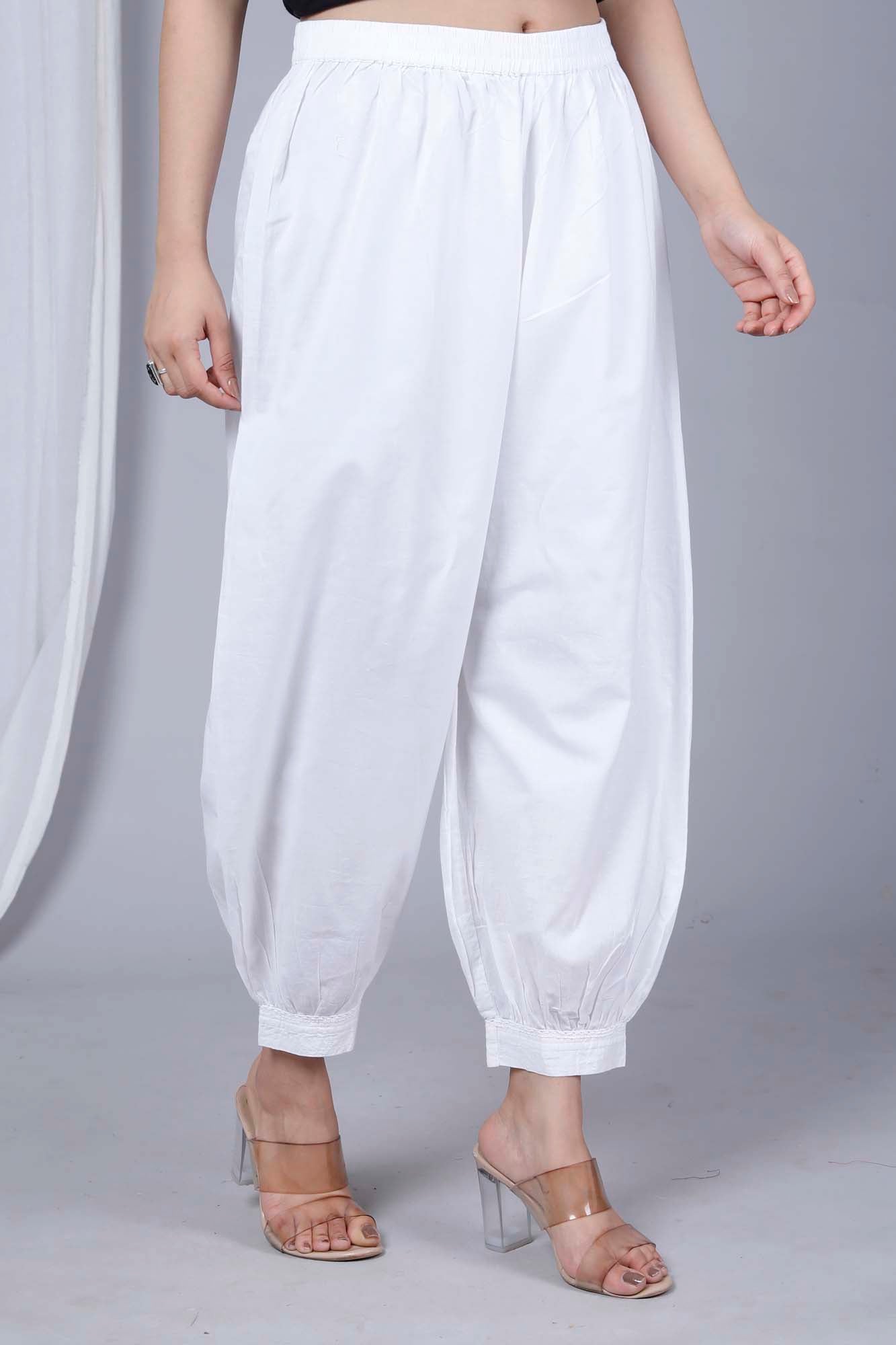 Pant Women Afgani White