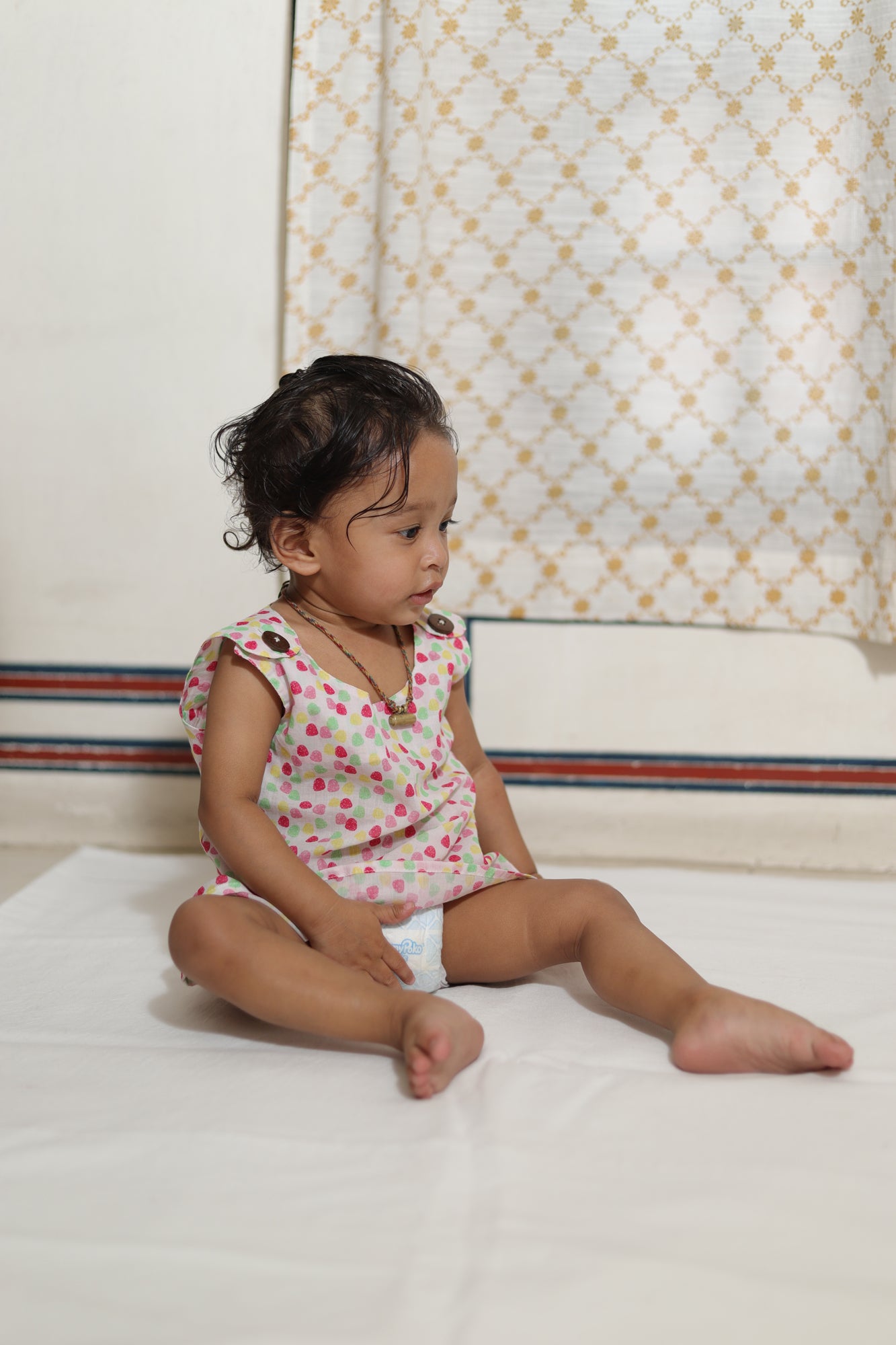 Dress Button Girl Digital Hearts