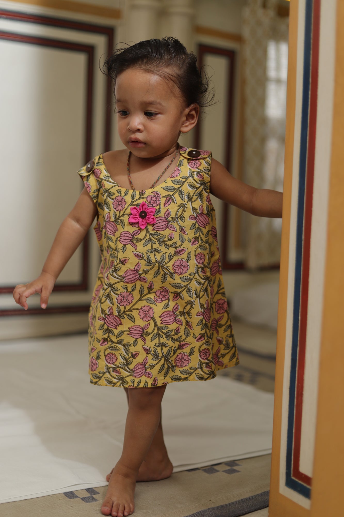 Marigold - Jhabla Flap Button