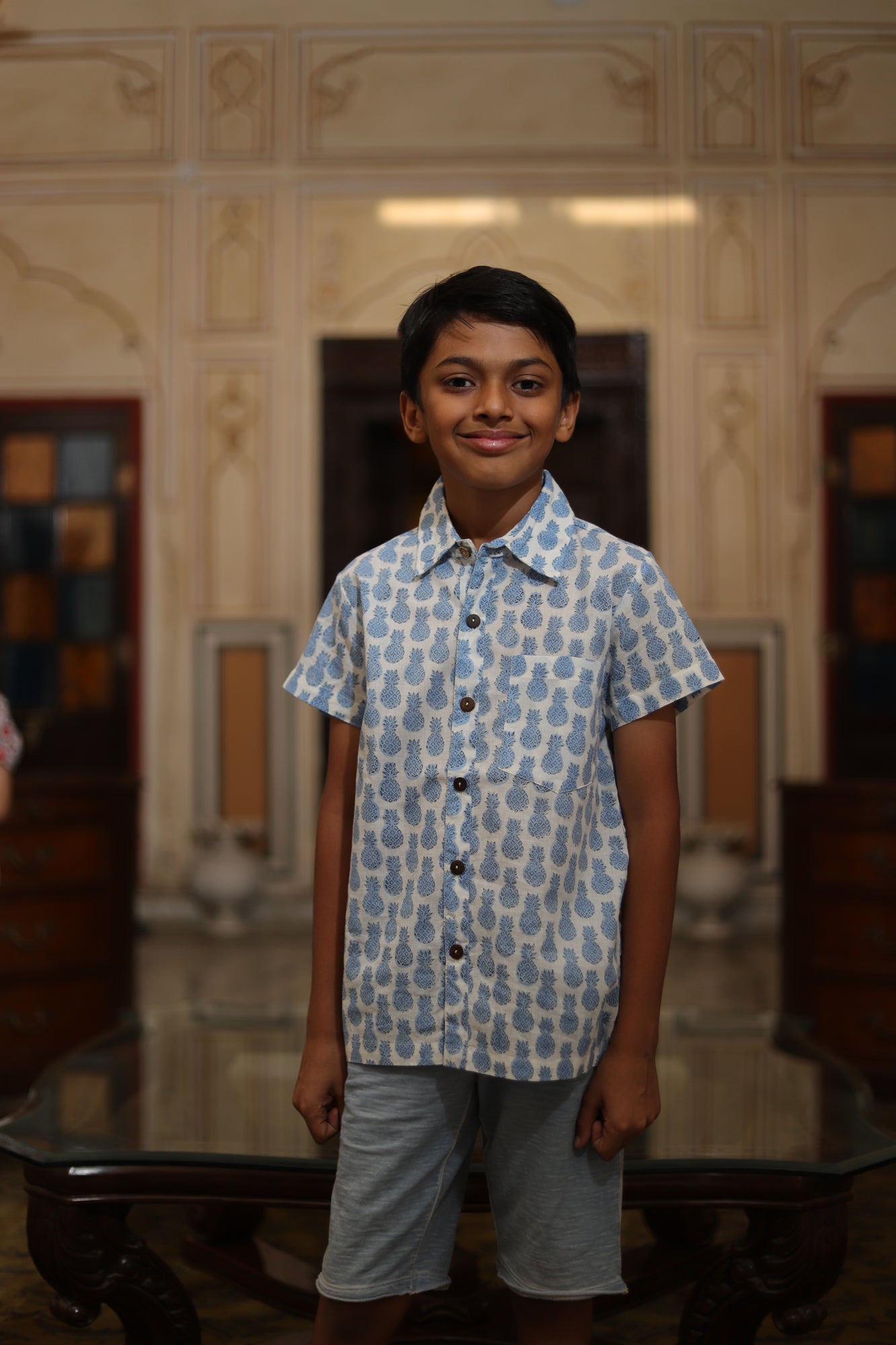 Boy Shirt Blue Pine